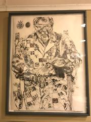 Large Abstract Modern Artwork of a Man Signed and Numbered Martin 06/92