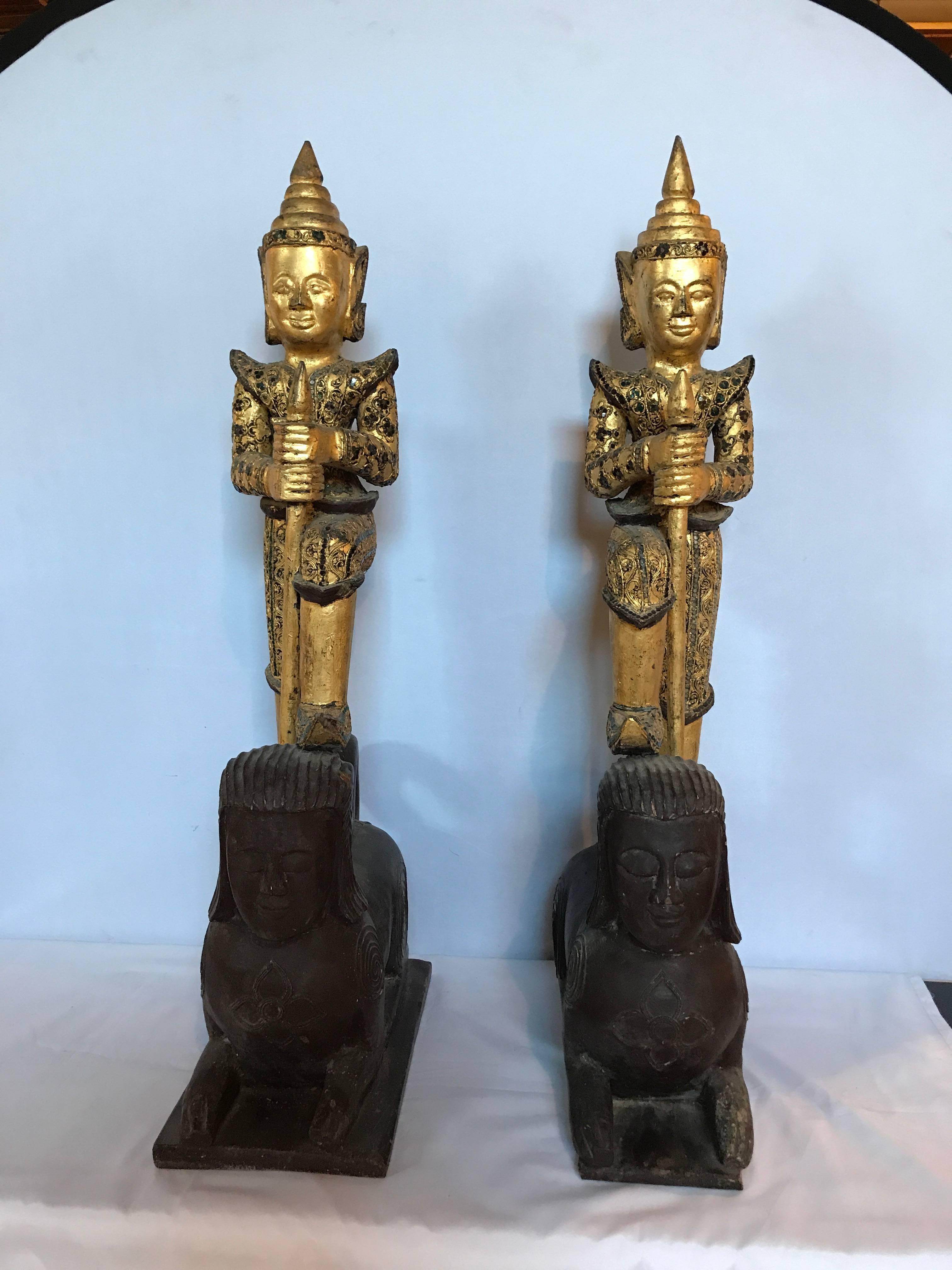 Tibetan Pair of Antique Thai Figures
