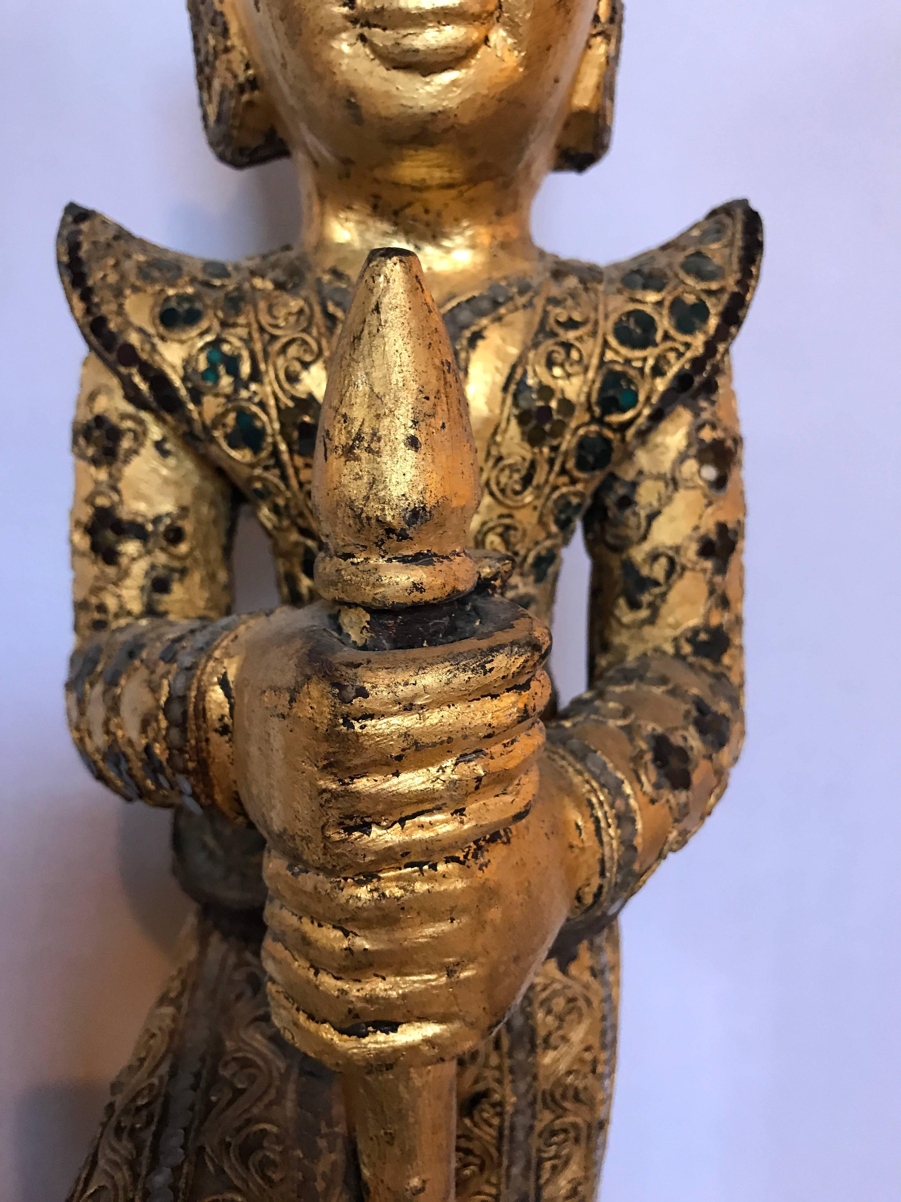 Pair of Antique Thai Figures 3