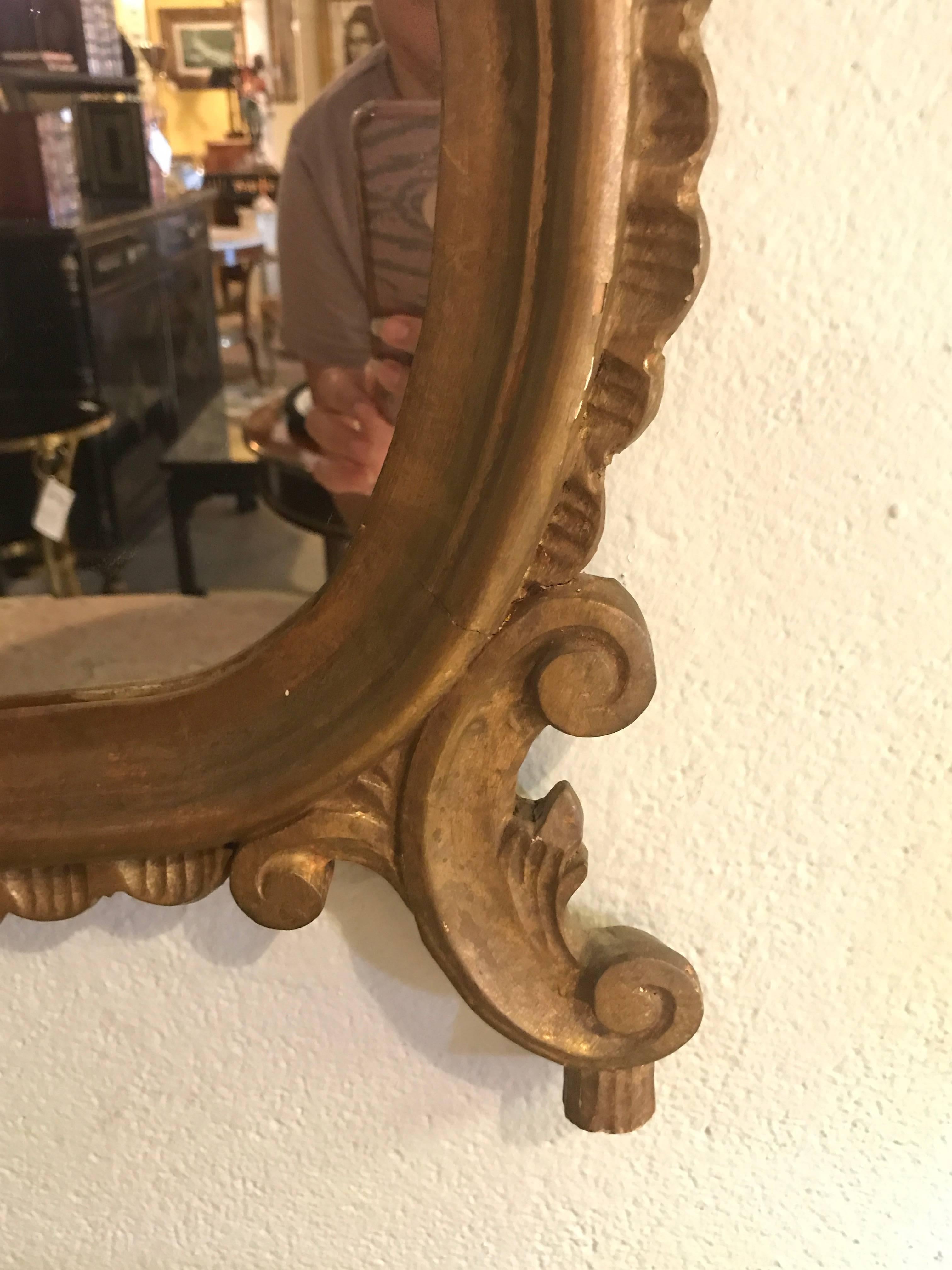 Pair of Italian Rococo Style Wall or Console Mirrors 1