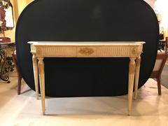 Hollywood Regency Maison Jansen Style Marble-Top Console