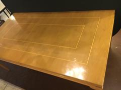 Stamped Parzinger Originals Bleached Mahogany Dining Table