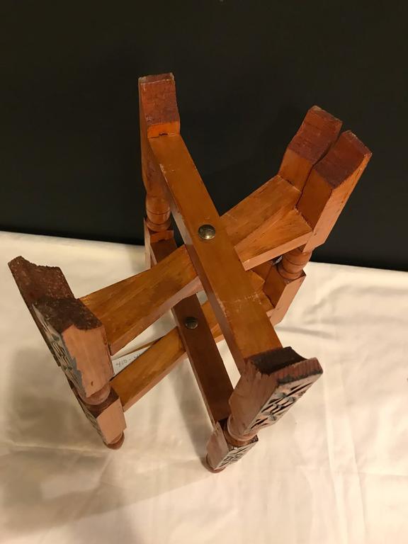 HandCarved Wood Tray Legs For Sale at 1stdibs