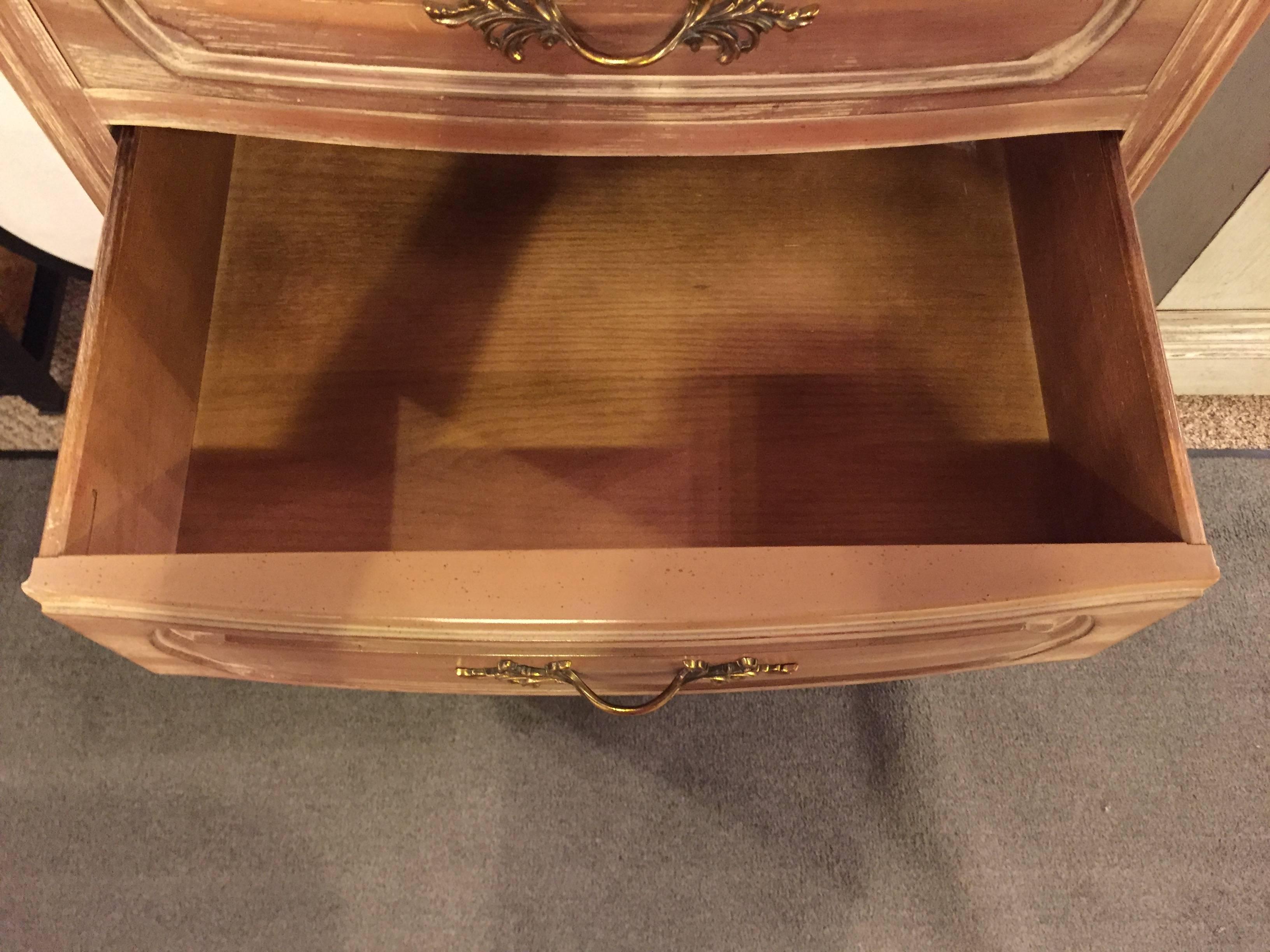 Distress Painted Louis XV Style Lingerie Chest 2