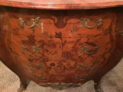 Commode de Bombay du XIXe siècle avec montures en bronze et plateau en marbre