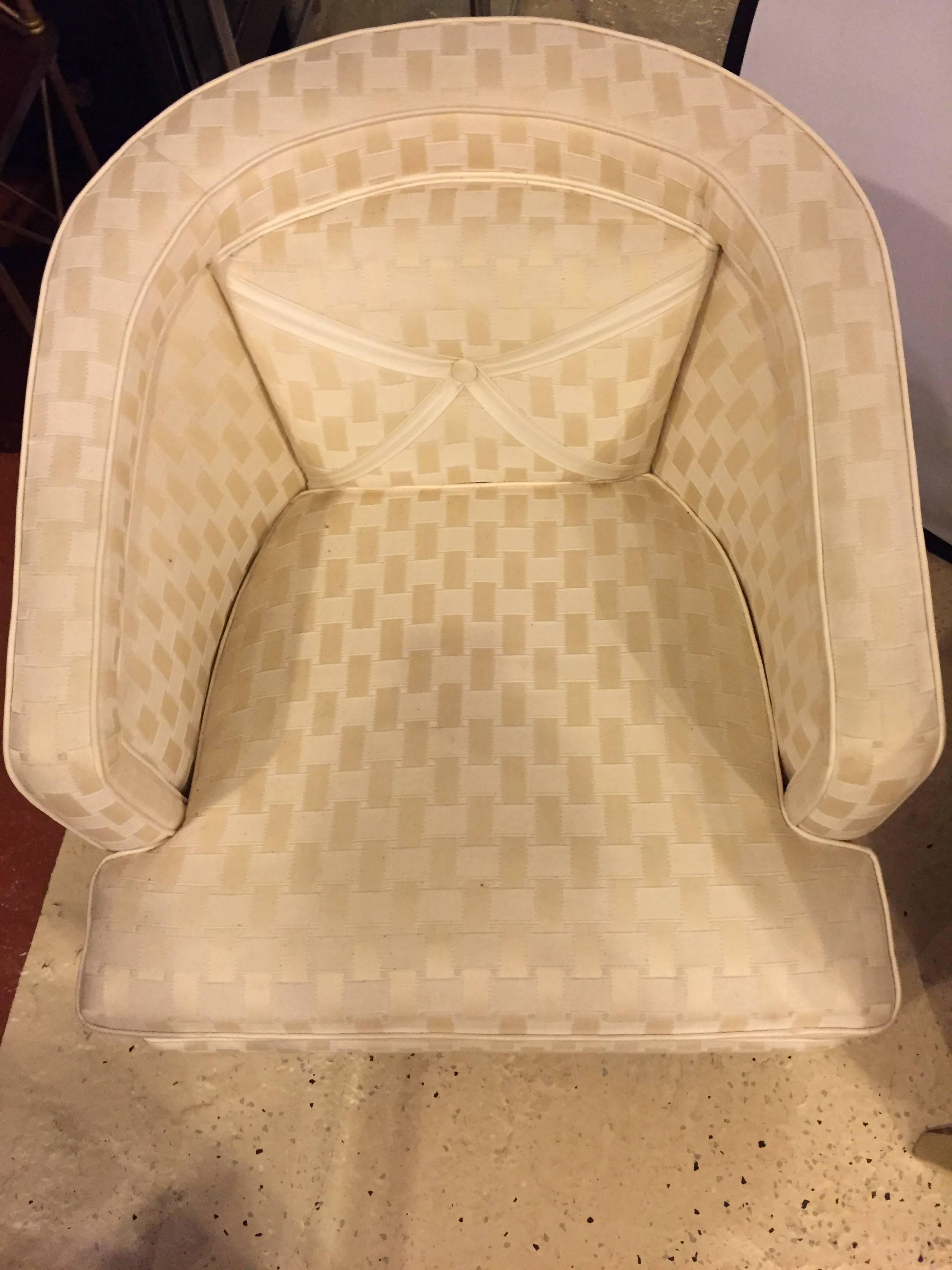 Pair of Hollywood Regency Style Dorothy Draper Style Lounge Chairs 4