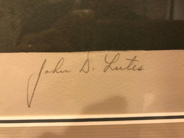 Litho of Fishing Boat Signed John D. Lutes and Numbered 129/300 For Sale at 1stdibs