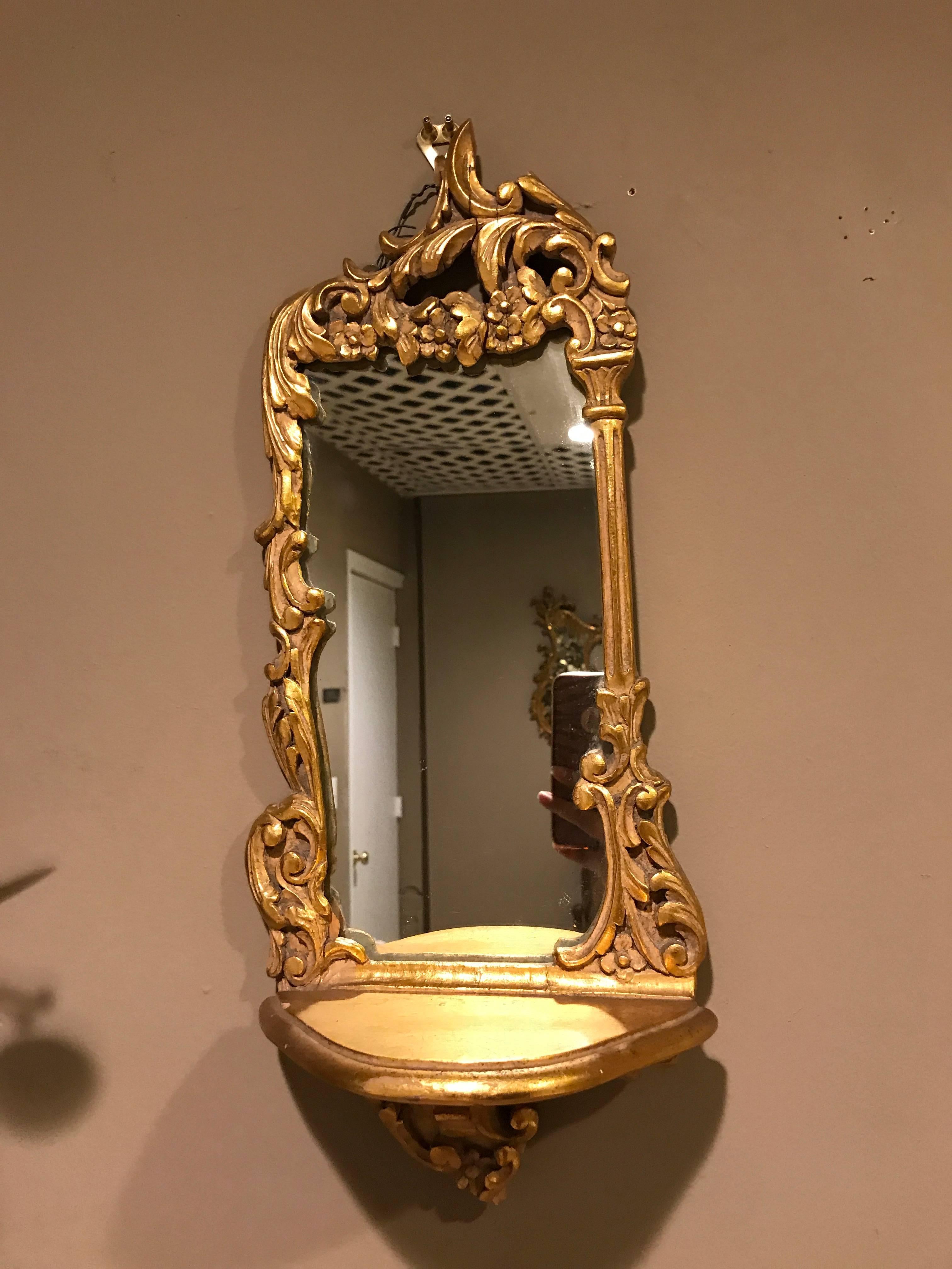 shelved mirror