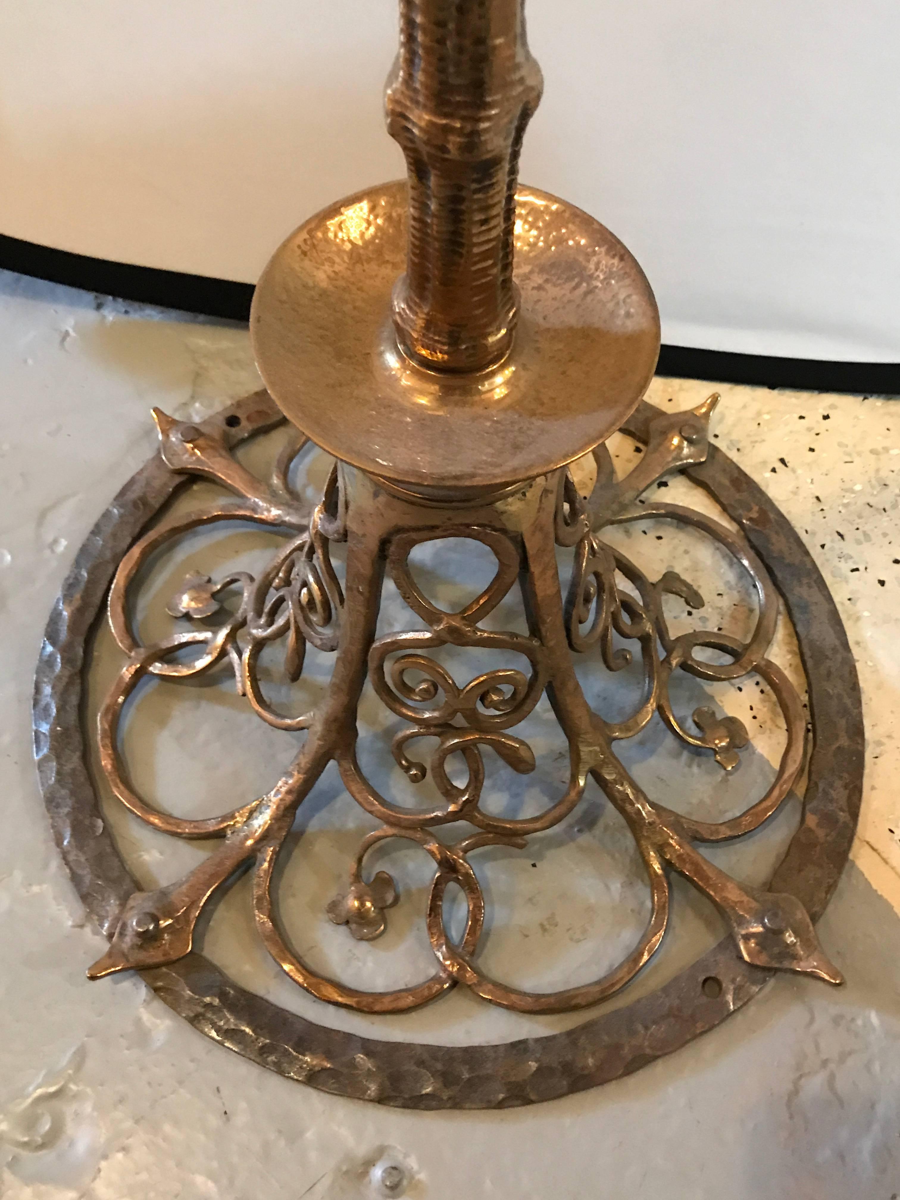 20th Century Art Deco Bronze Torchiere Standing Lamp