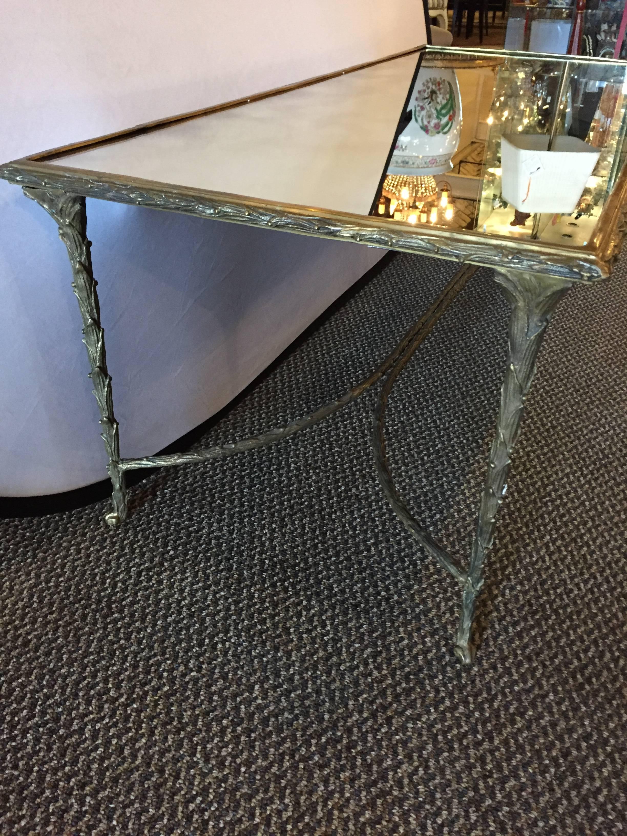 Maison Baguès Gilt Bronze Coffee or Cocktail Low Table In Good Condition In Stamford, CT