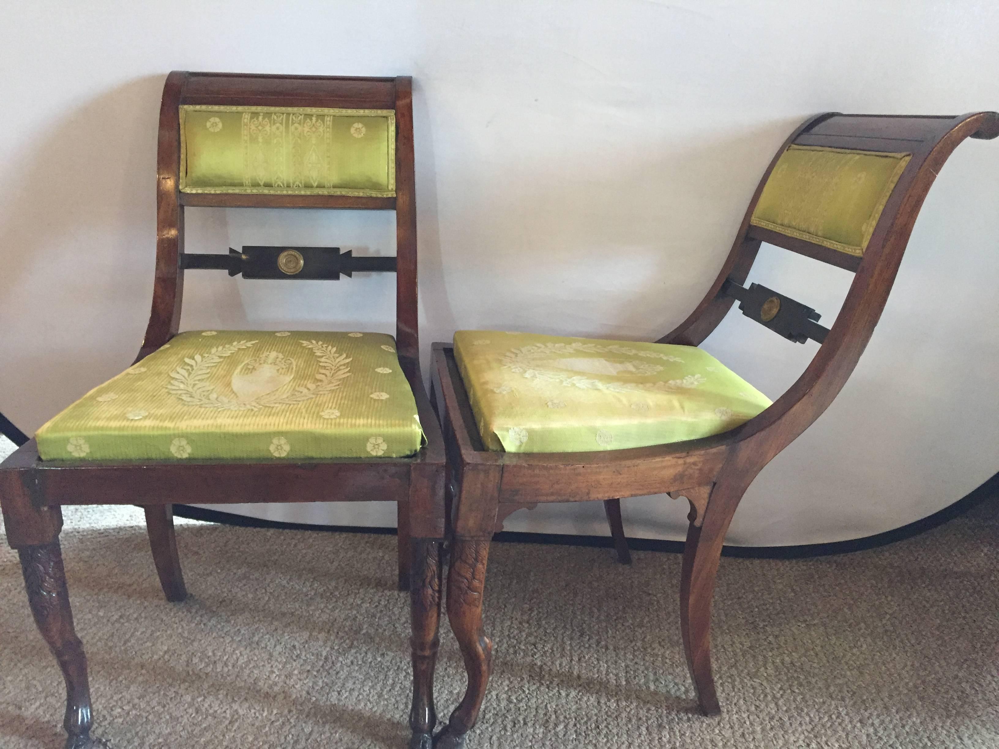 Pair of 19th Century Antique Regency Period Chairs 3
