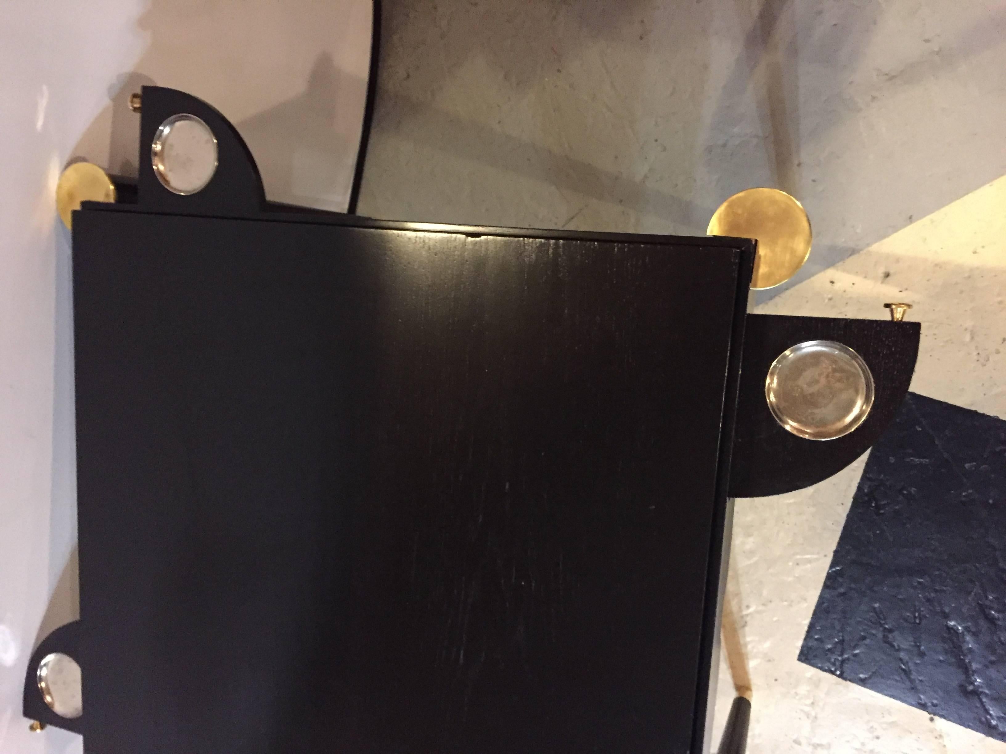 Ebonized Mid-Century Modern Card or Game Table 2