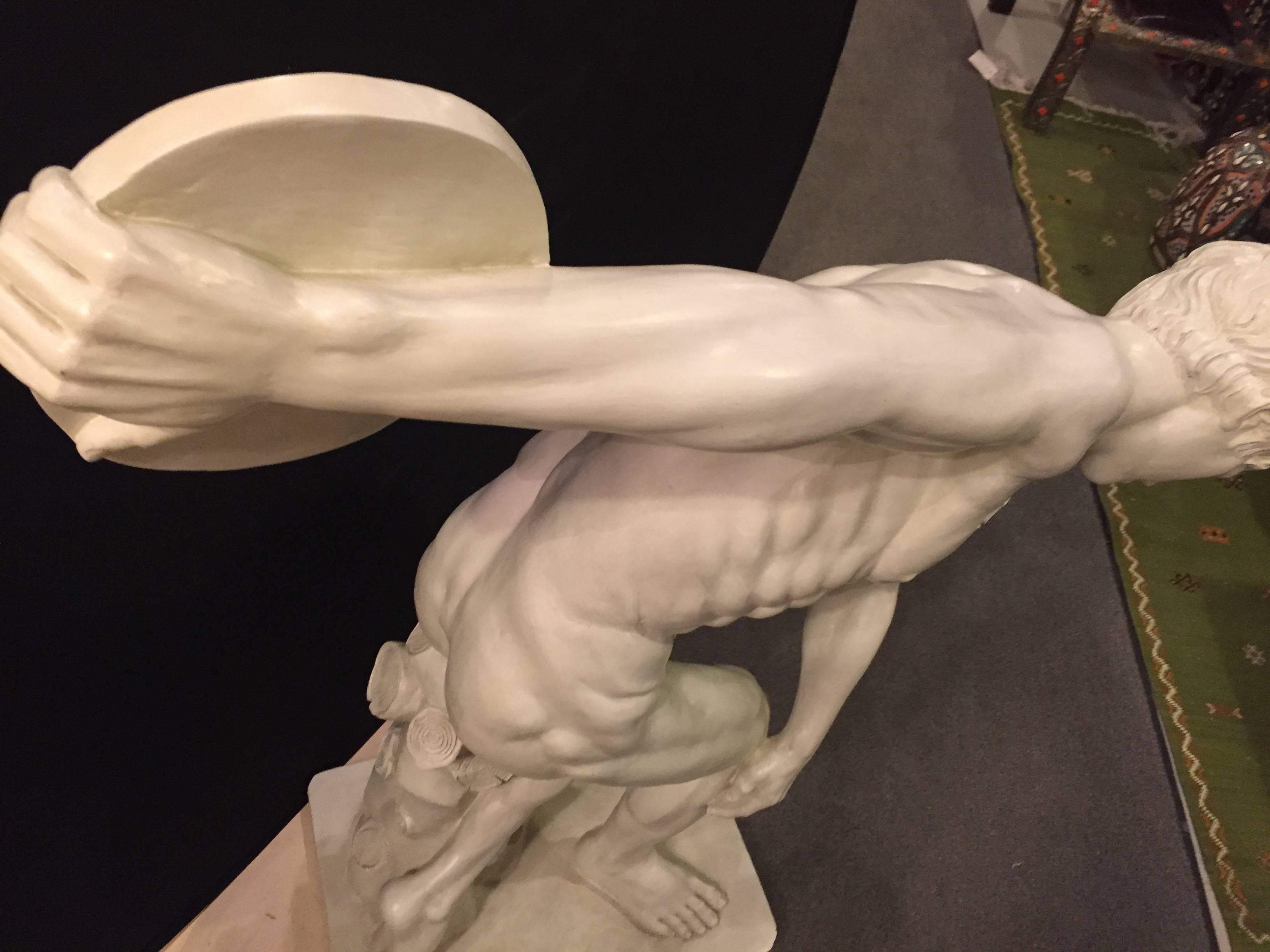 Neoclassical Style Fiberglass Life-sized Discus Thrower Sculpture 4