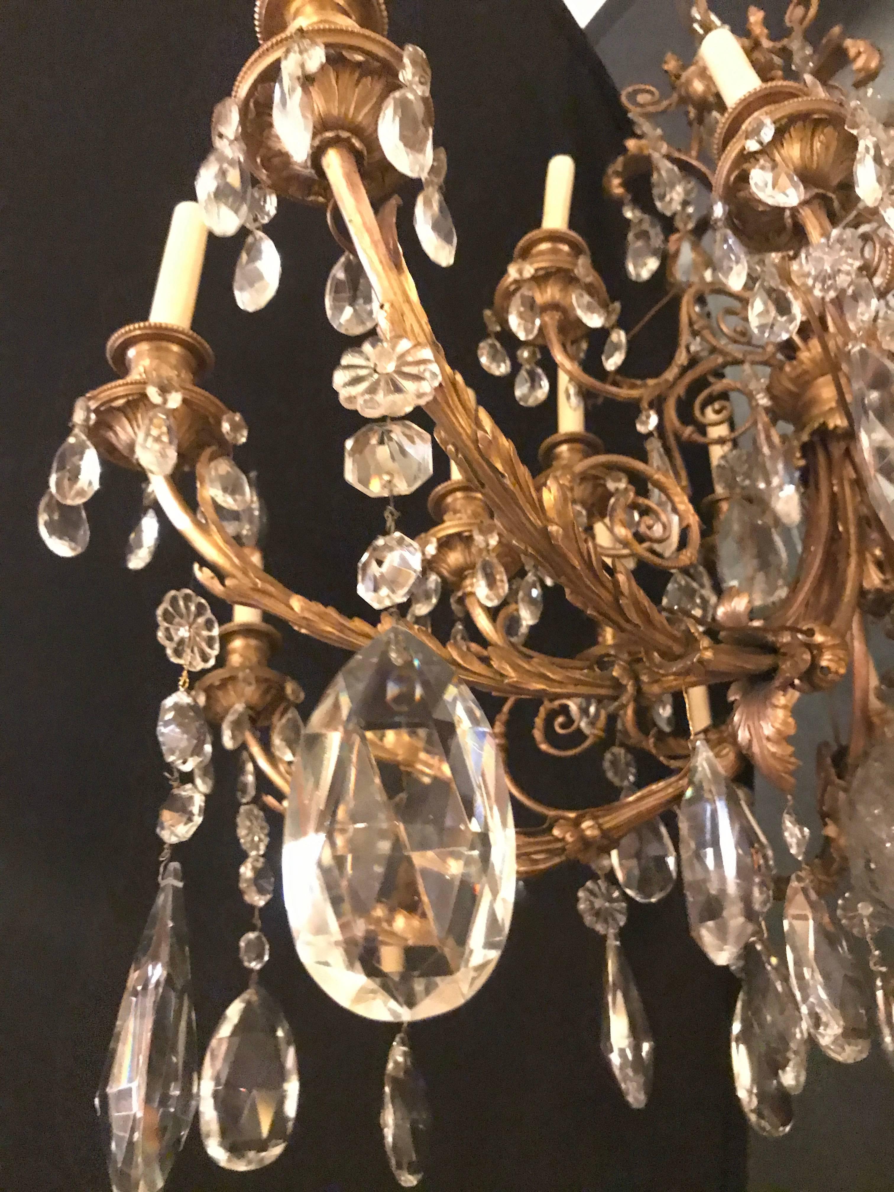 19th Century Dore Bronze and Fine Crystal Chandelier, Doyle Galleries, NY 2