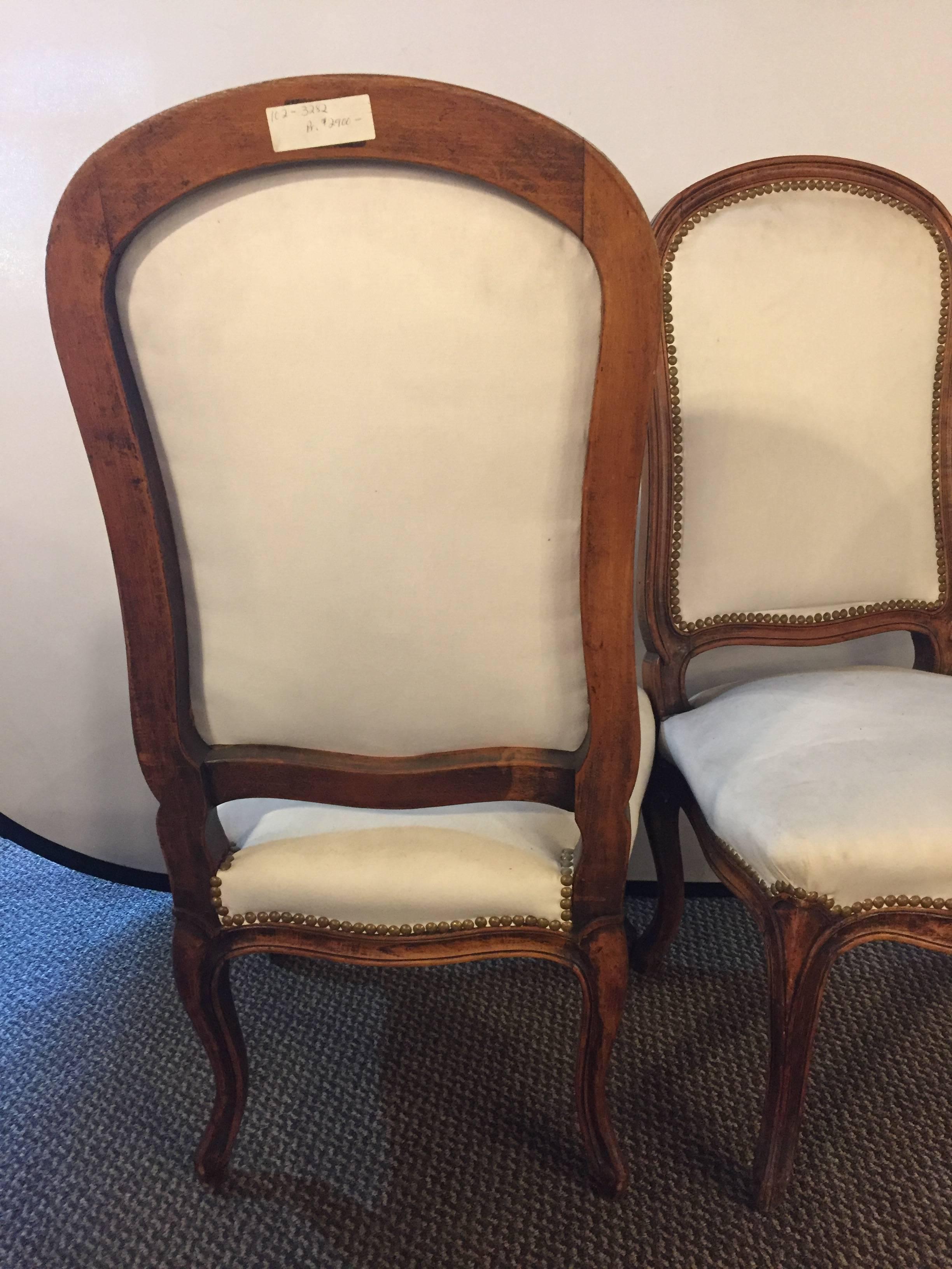 Pair of Louis XV Style Maison Jansen Attributed Boudoir/Slipper or Side Chairs In Good Condition For Sale In Stamford, CT