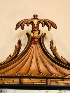 Decorative Painted and Gilt Wall or Console Mirror