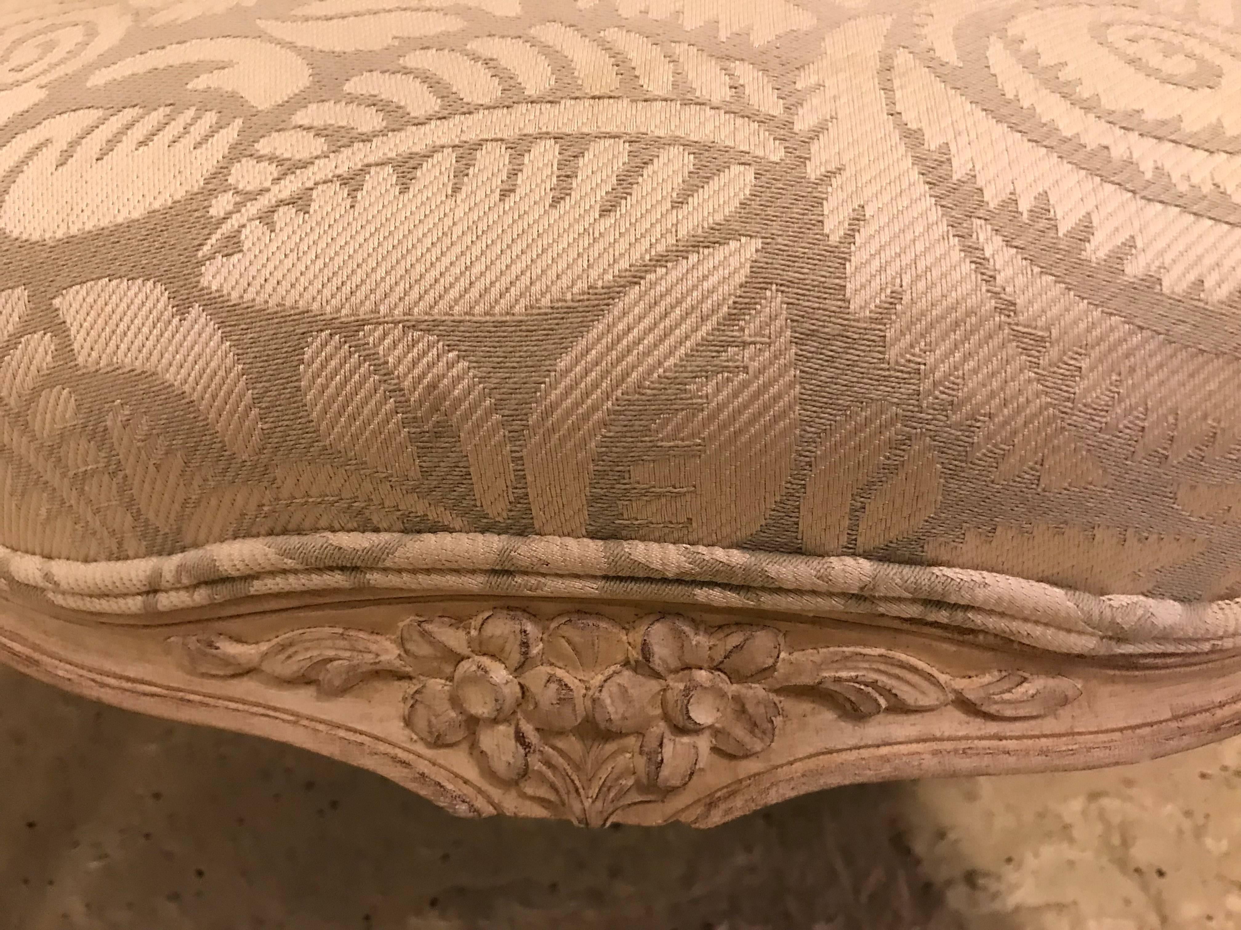 Pair of Louis XV Style Bergère Armchairs In Good Condition For Sale In Manhasset, NY