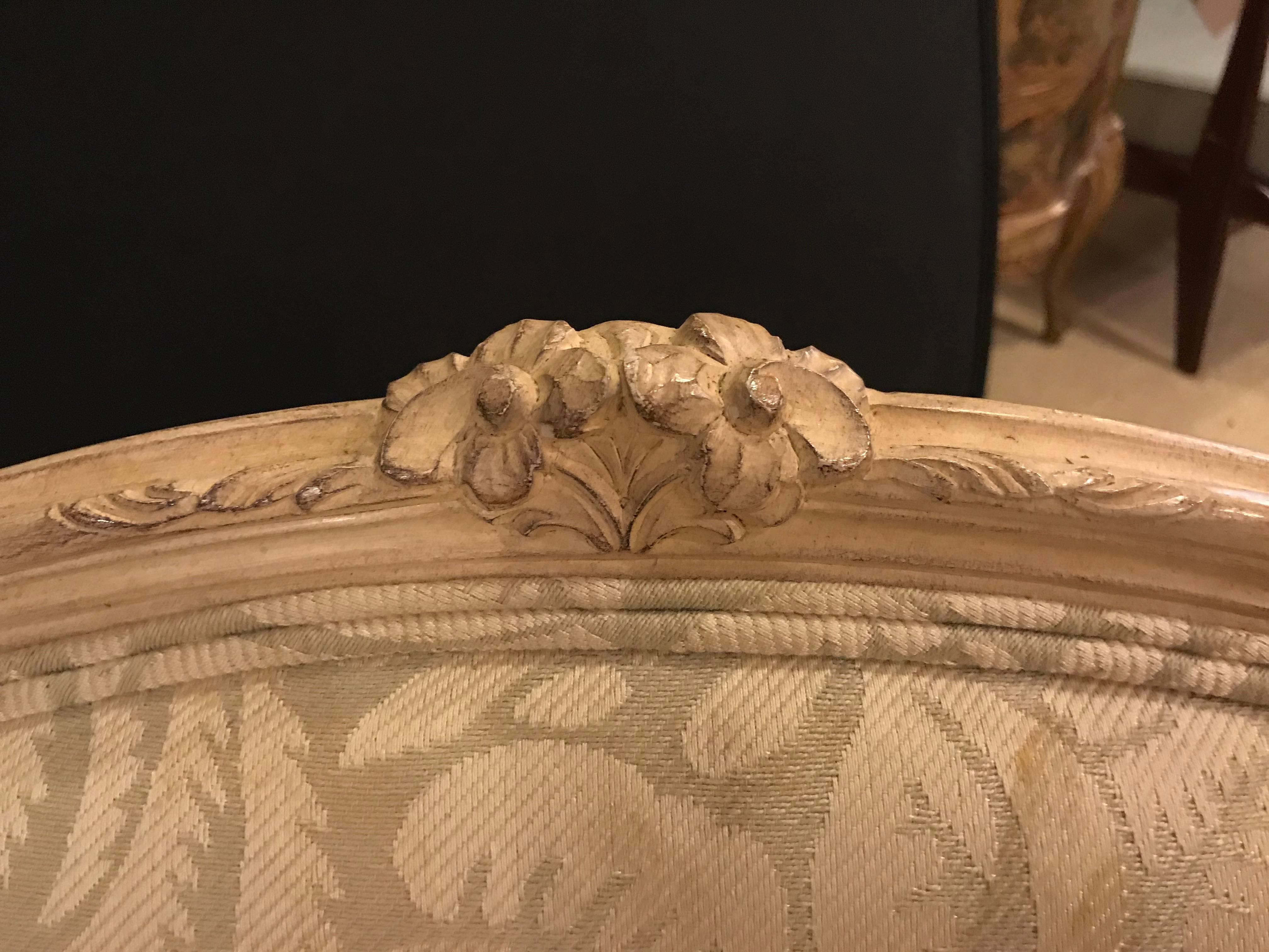 Pair of Louis XV Style Bergère Armchairs For Sale 2