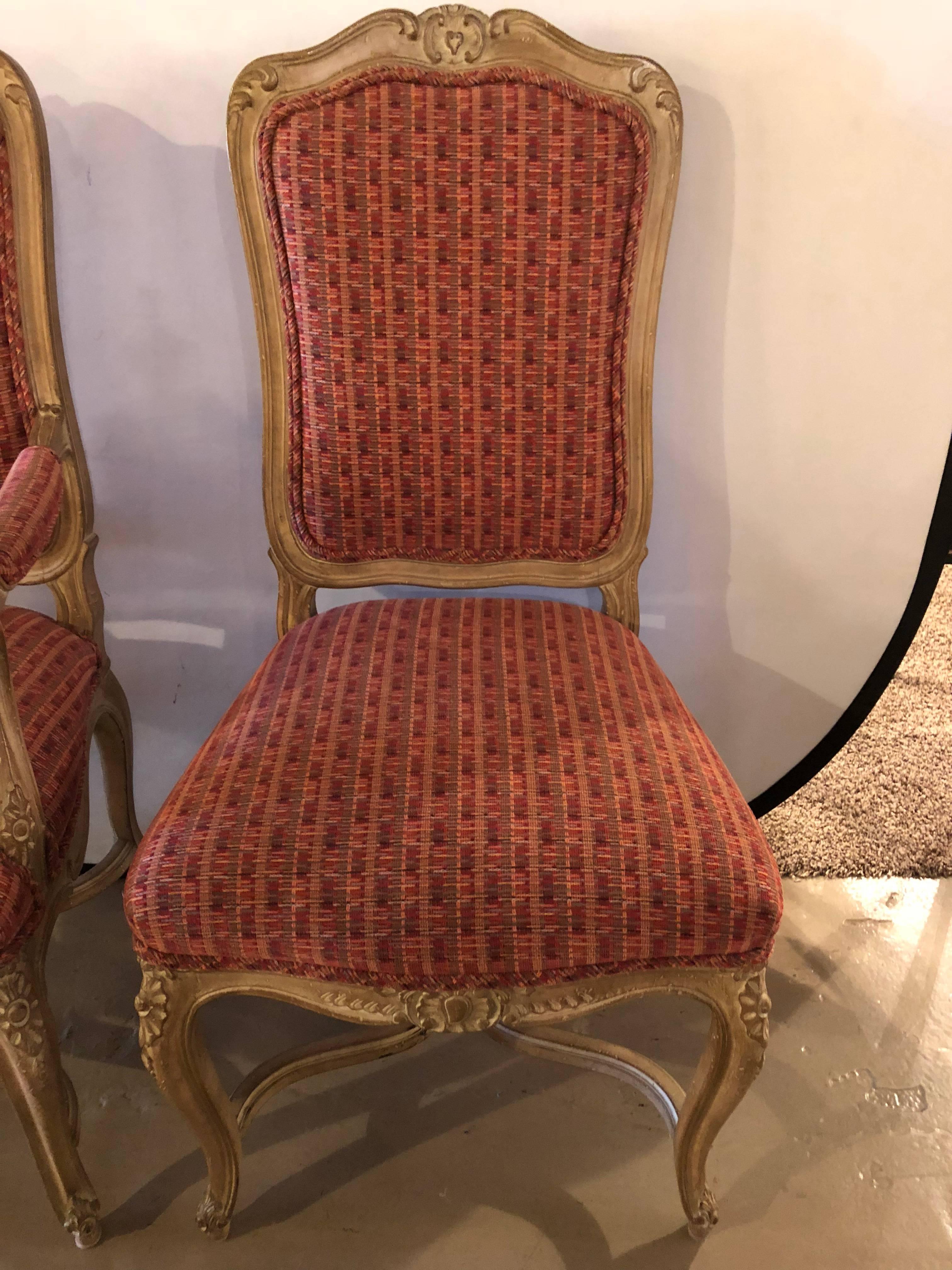 French Set of Eight Maison Jansen Louis XV Style Dining Room Chairs