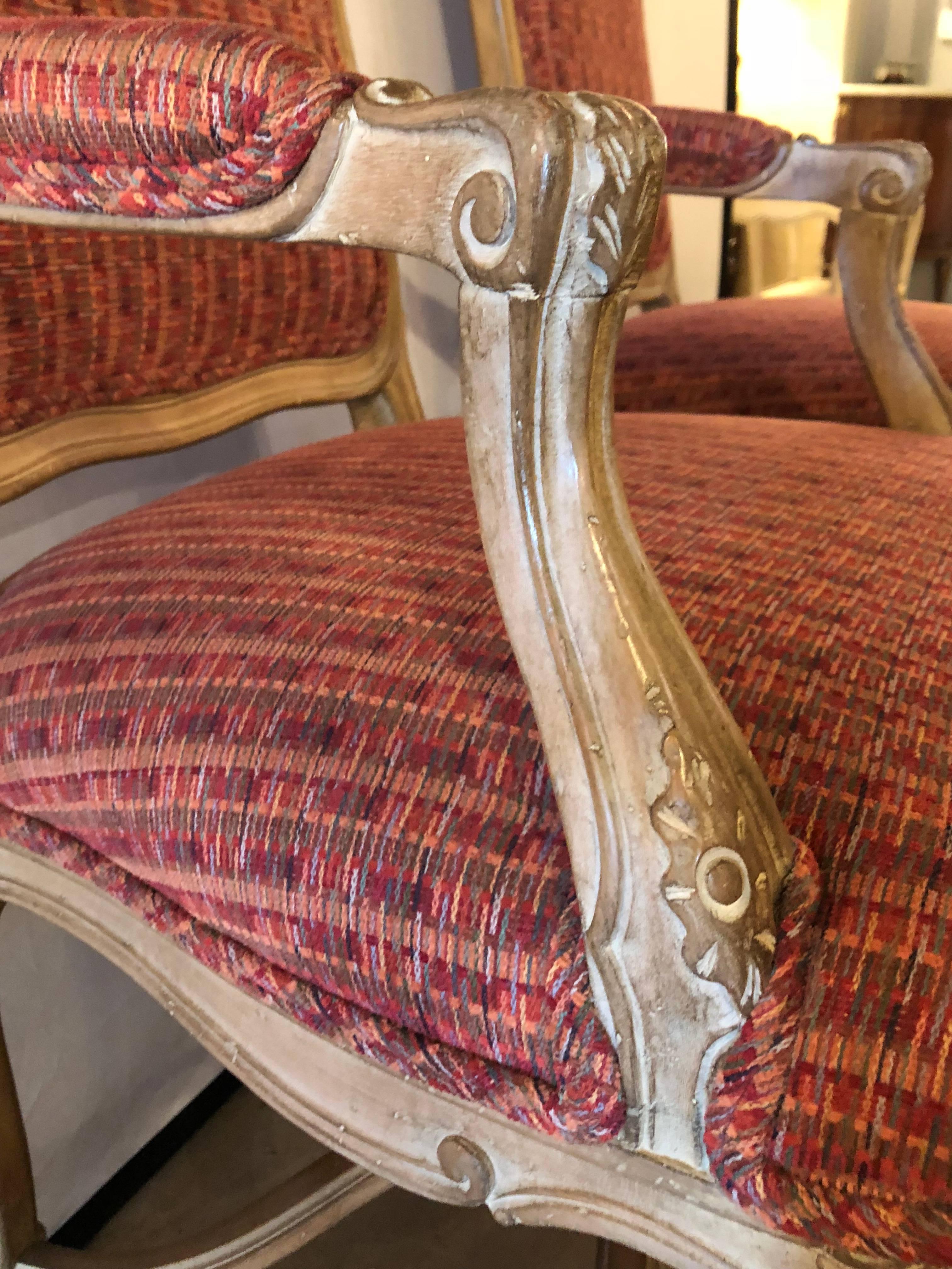 Set of Eight Maison Jansen Louis XV Style Dining Room Chairs In Good Condition In Stamford, CT