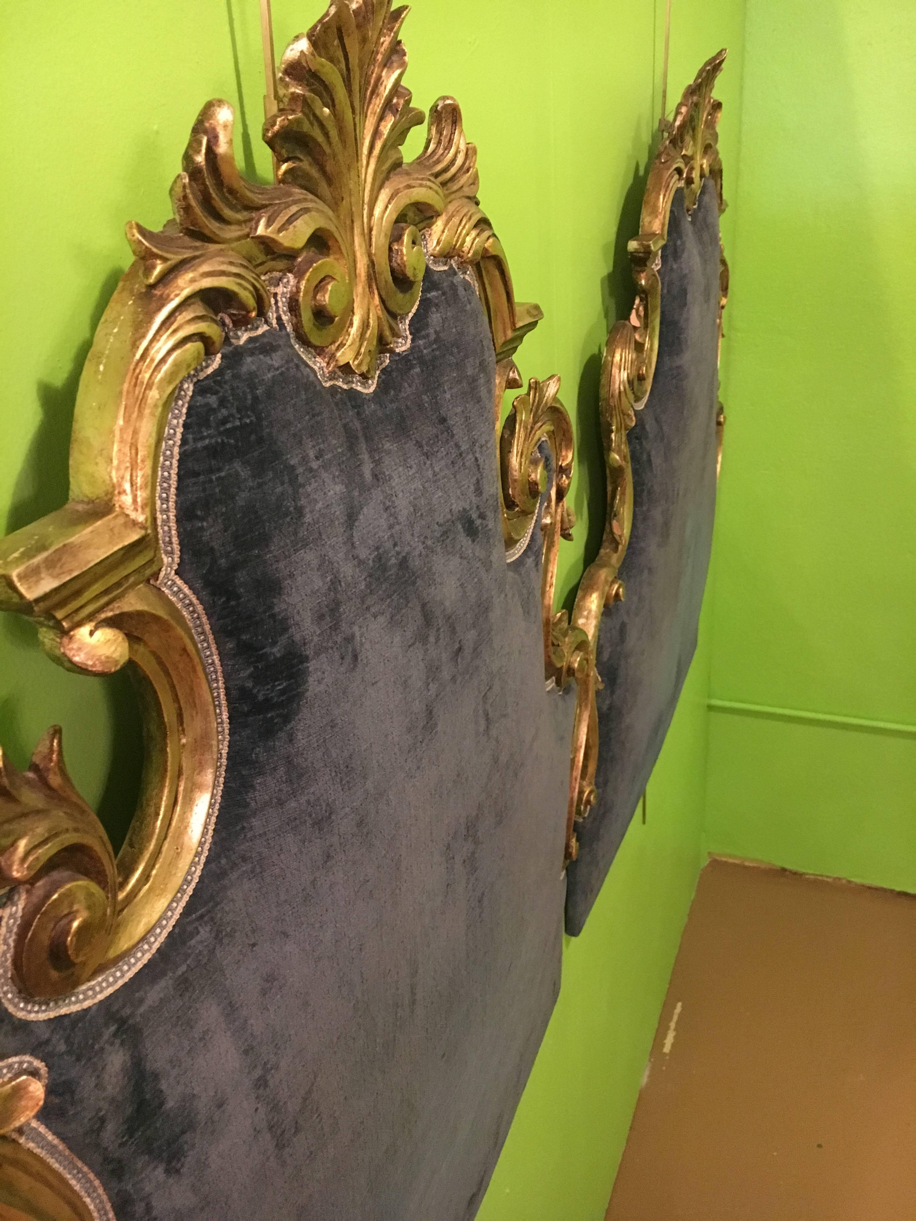 Pair of French Custom Twin or King-Sized Hanging Headboards 2