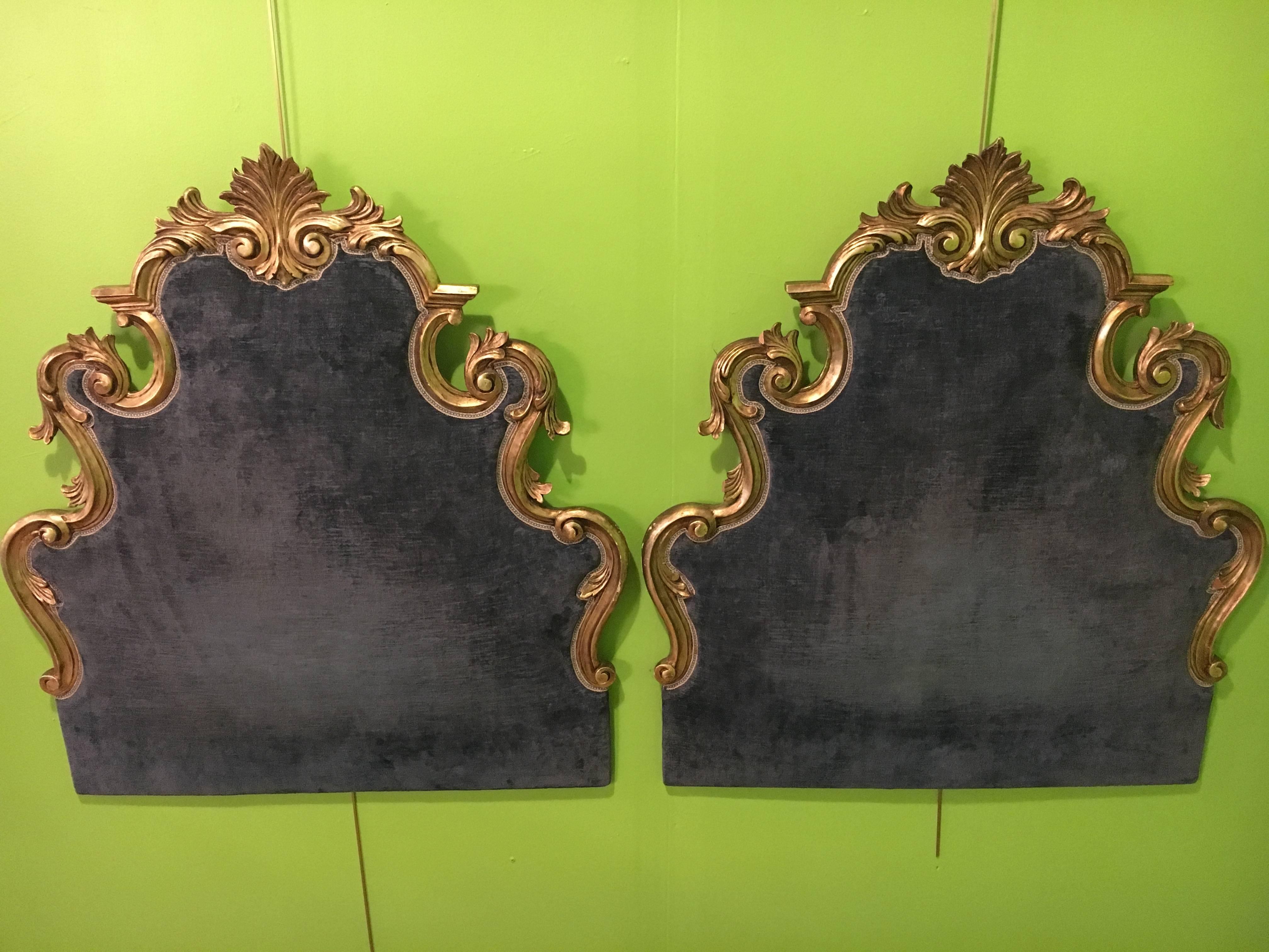 Neoclassical Pair of French Custom Twin or King-Sized Hanging Headboards
