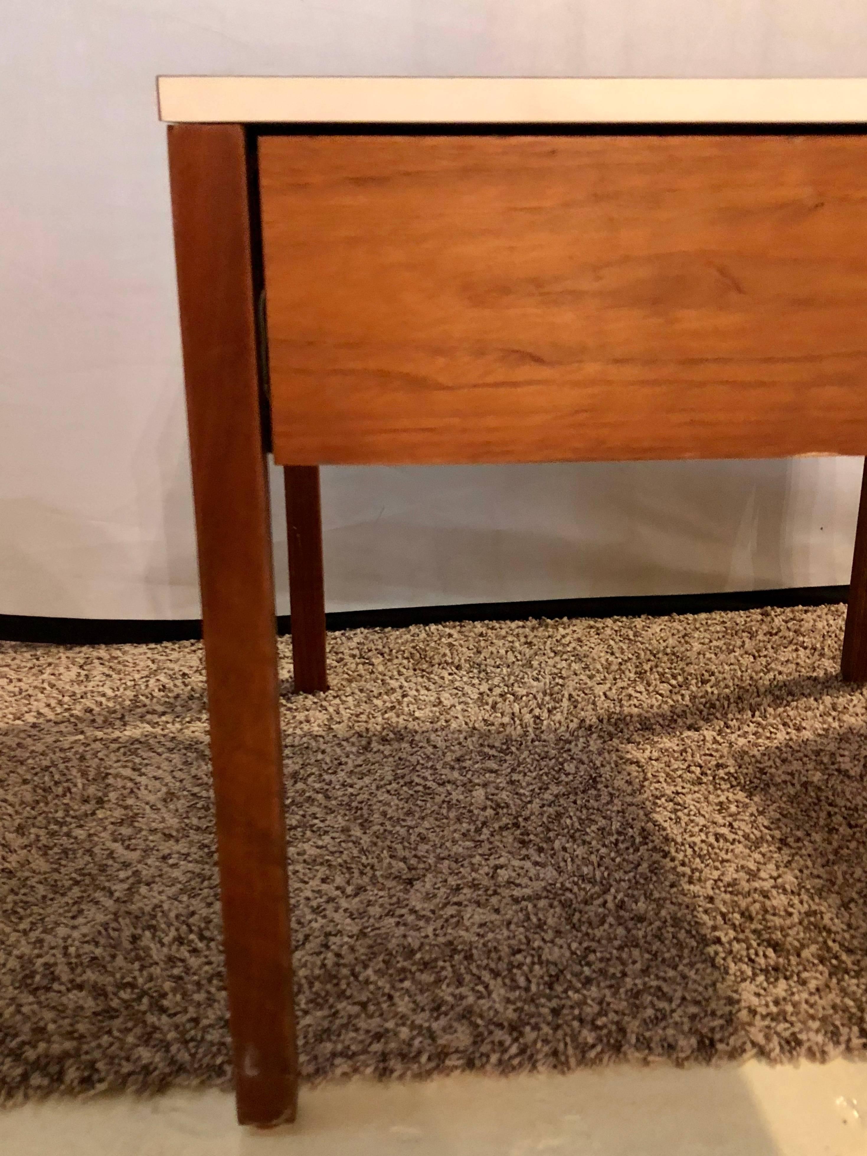 American Pair of Mid-Century Modern Signed Florence Knoll Nightstands or End Tables