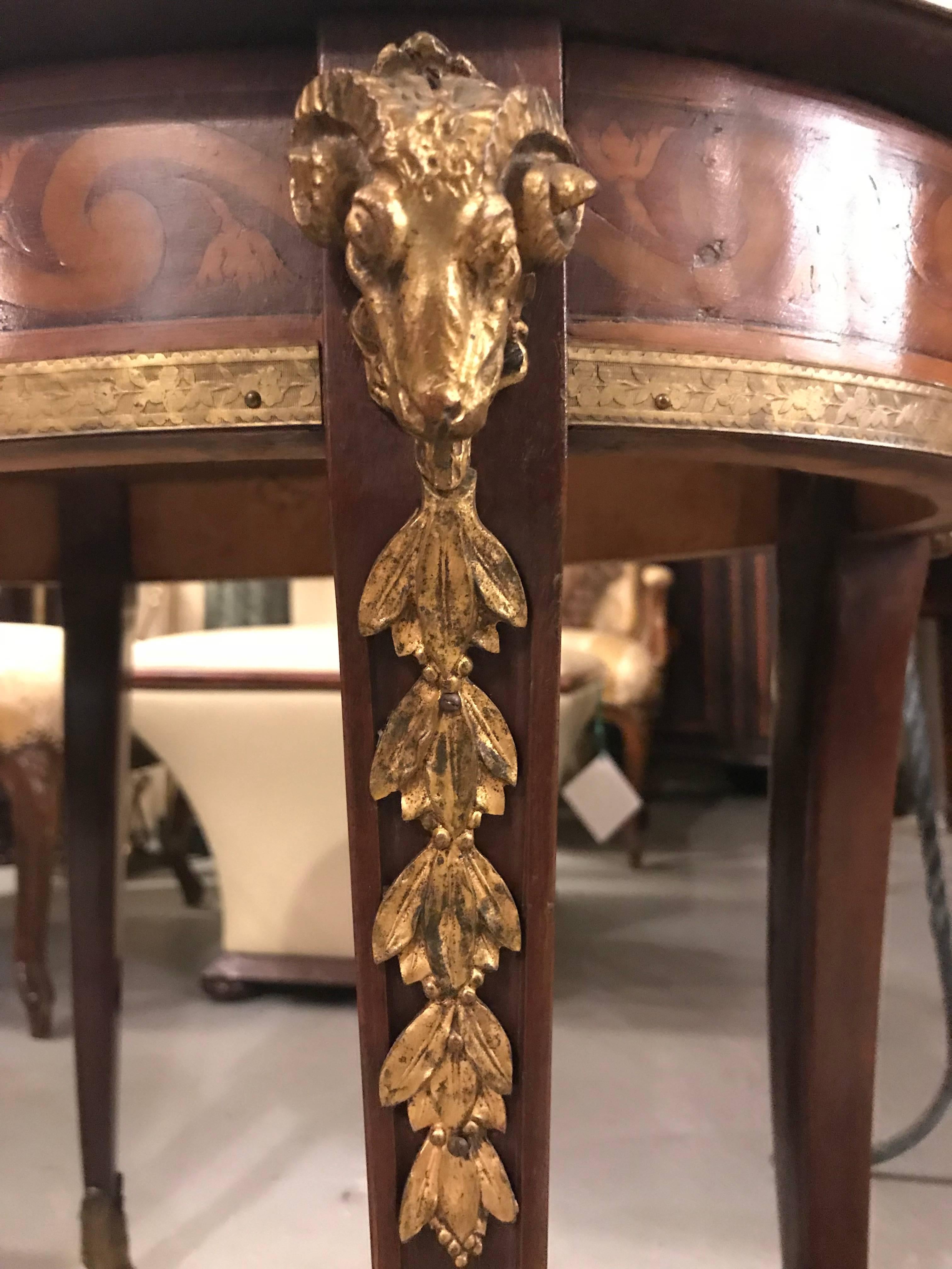 Louis XV Style Coffee Low Table W Ram's Heads In Good Condition In Stamford, CT