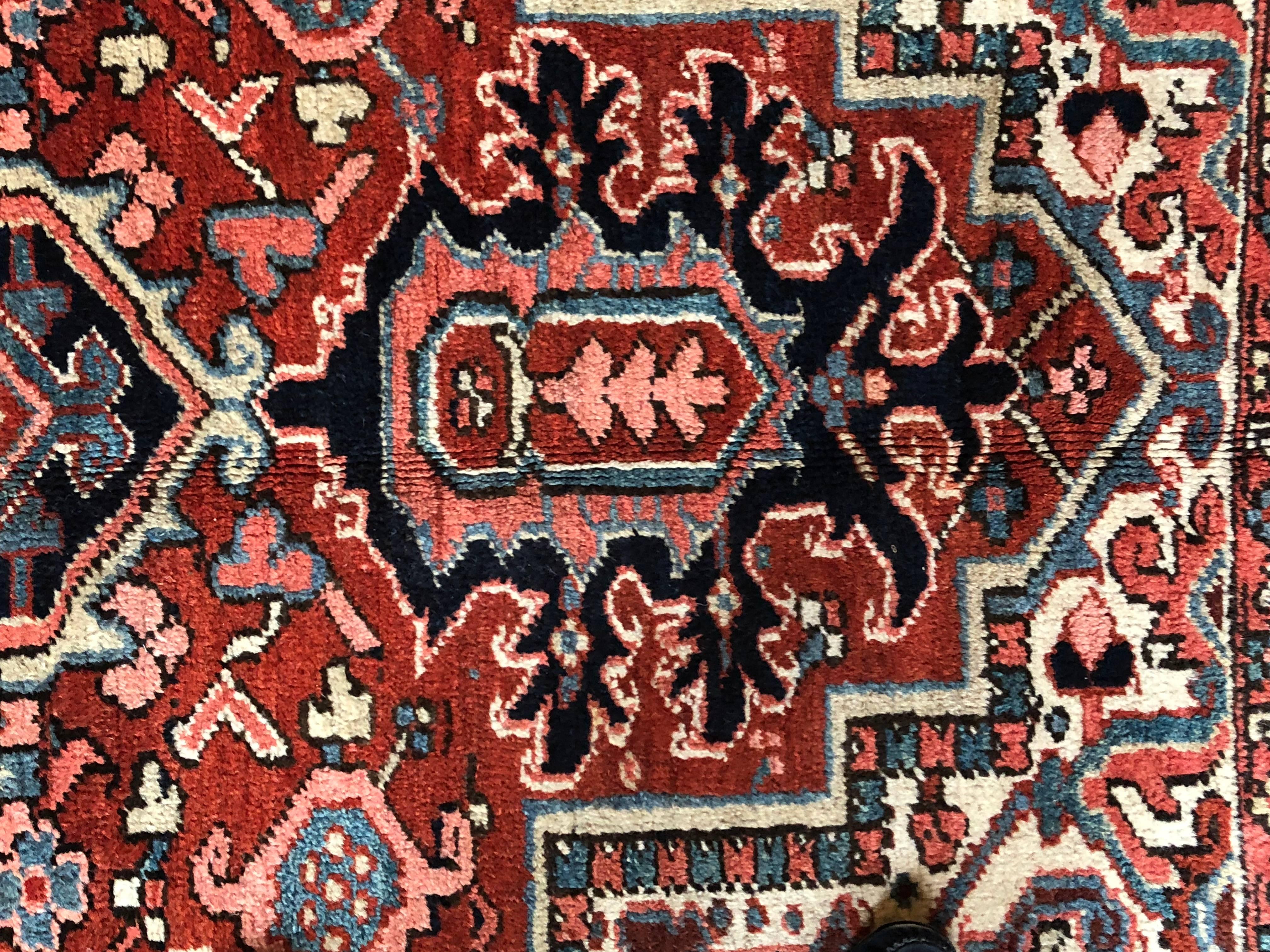 1920s Persian Room Sized Carpet Heriz Oriental Rug 2
