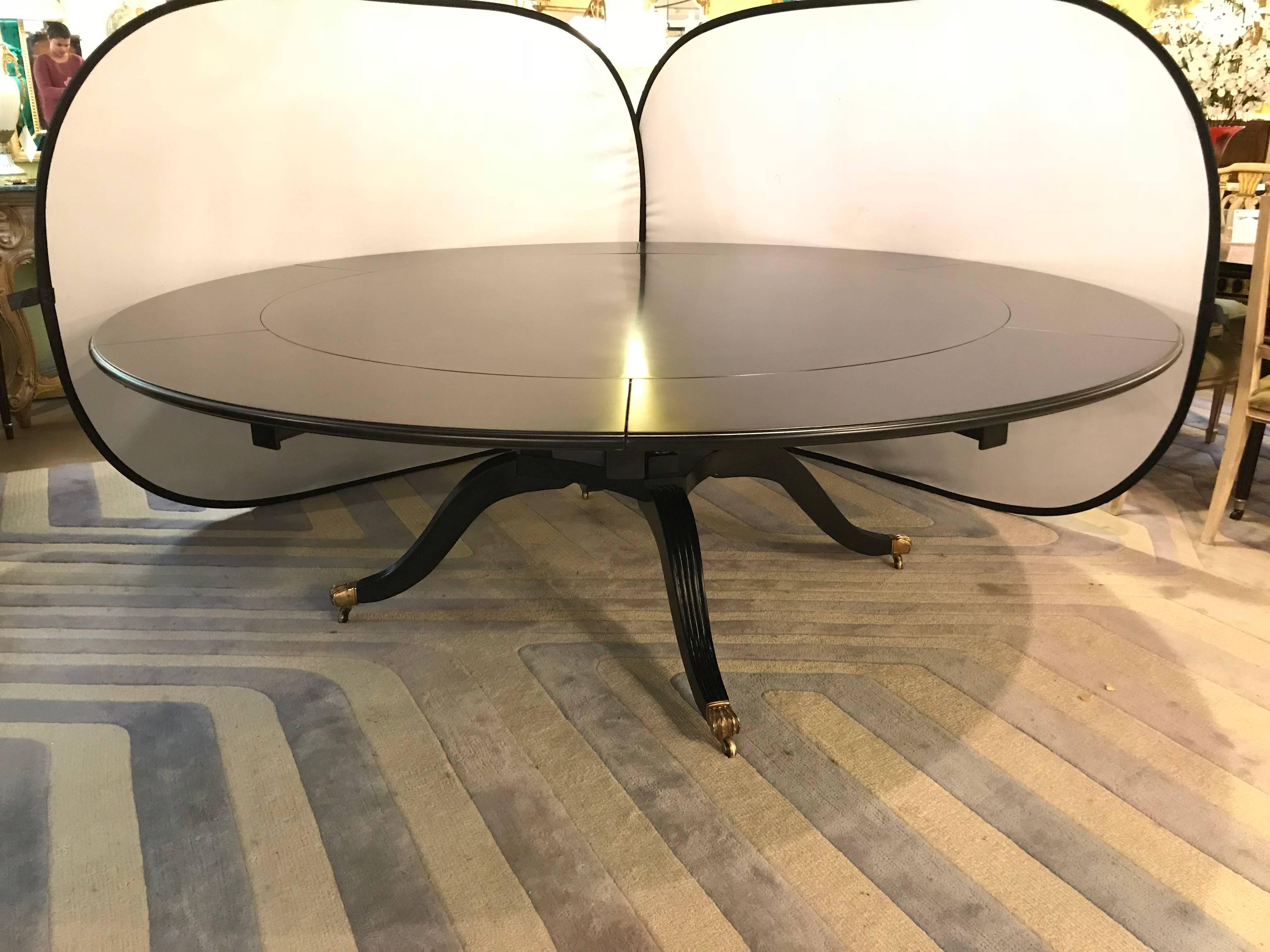 regency circular mirrored dining table