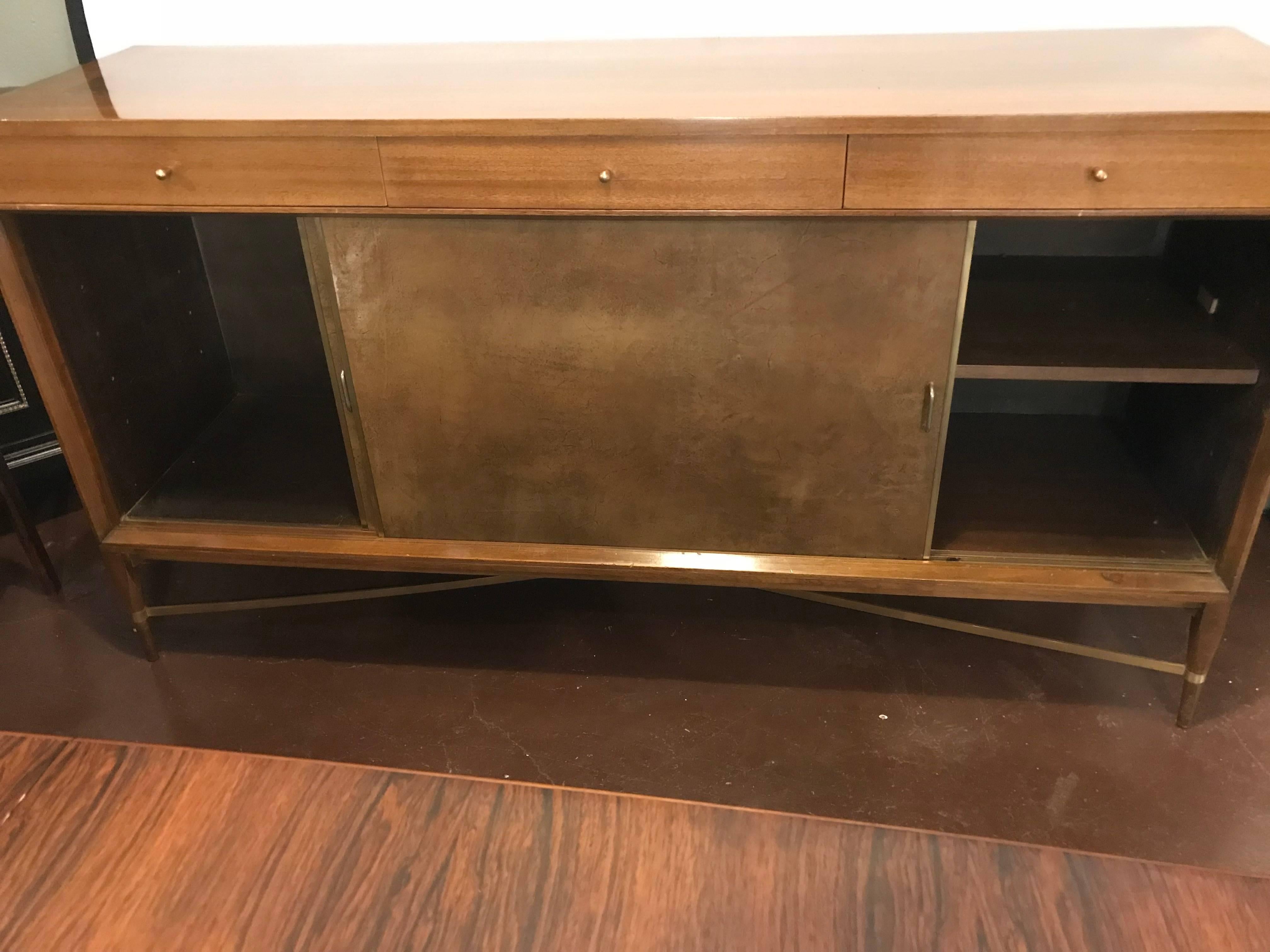 20th Century Mid-Century Modern Paul McCobb for Calvin Credenza Original Tags Polished