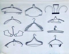 Collection of 11 Antique Wire Hangers