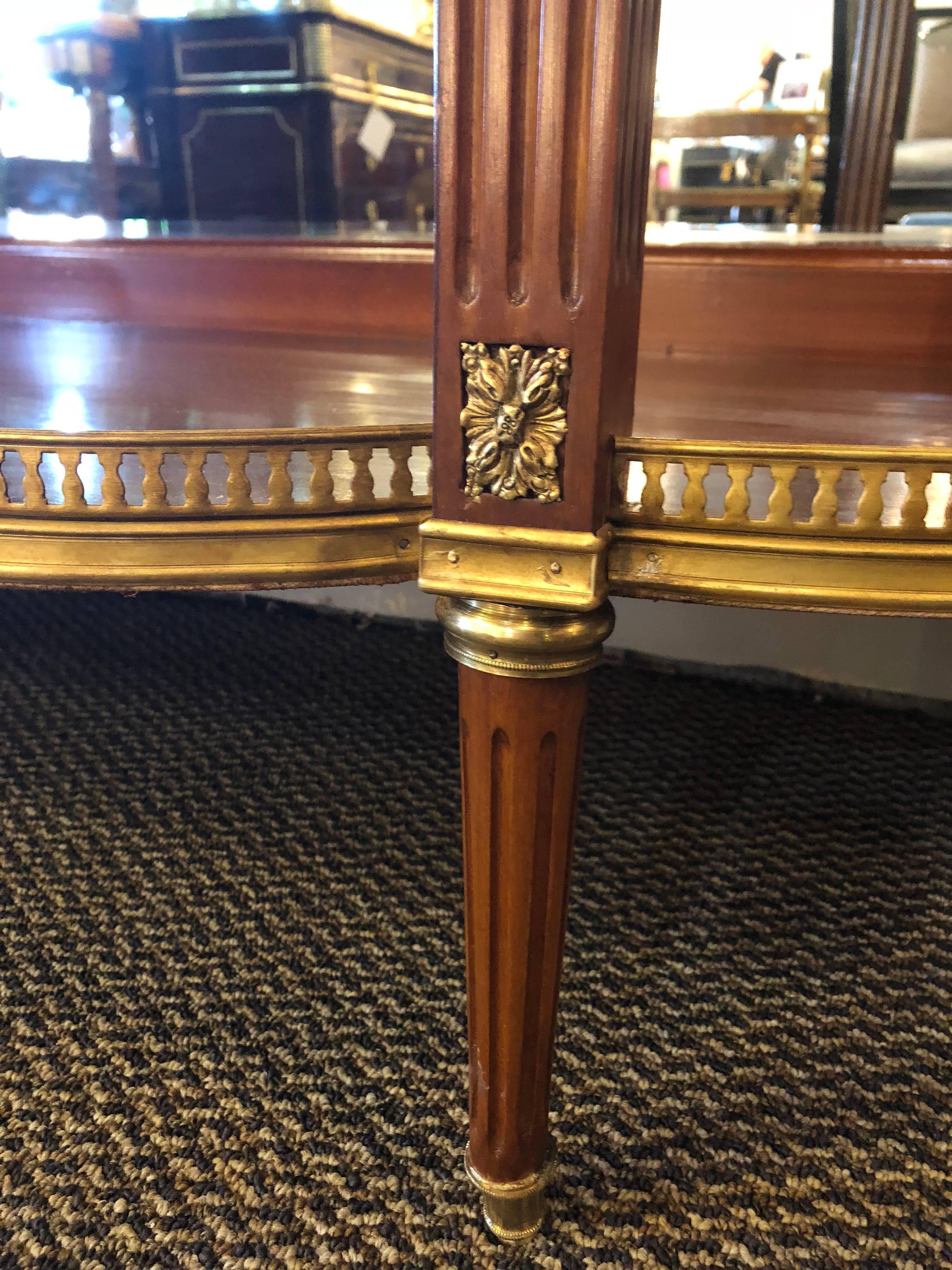 20th Century Pair of Palatial Louis XVI Jansen Style Console Tables or Sideboards