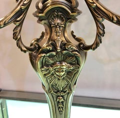 Pair of Large French Antique Christofle Stamped and Numbered Candelabras