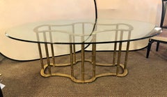 Fine Bamboo Form Chinese Inspired Stamped Maison Jansen Dining Centre Table