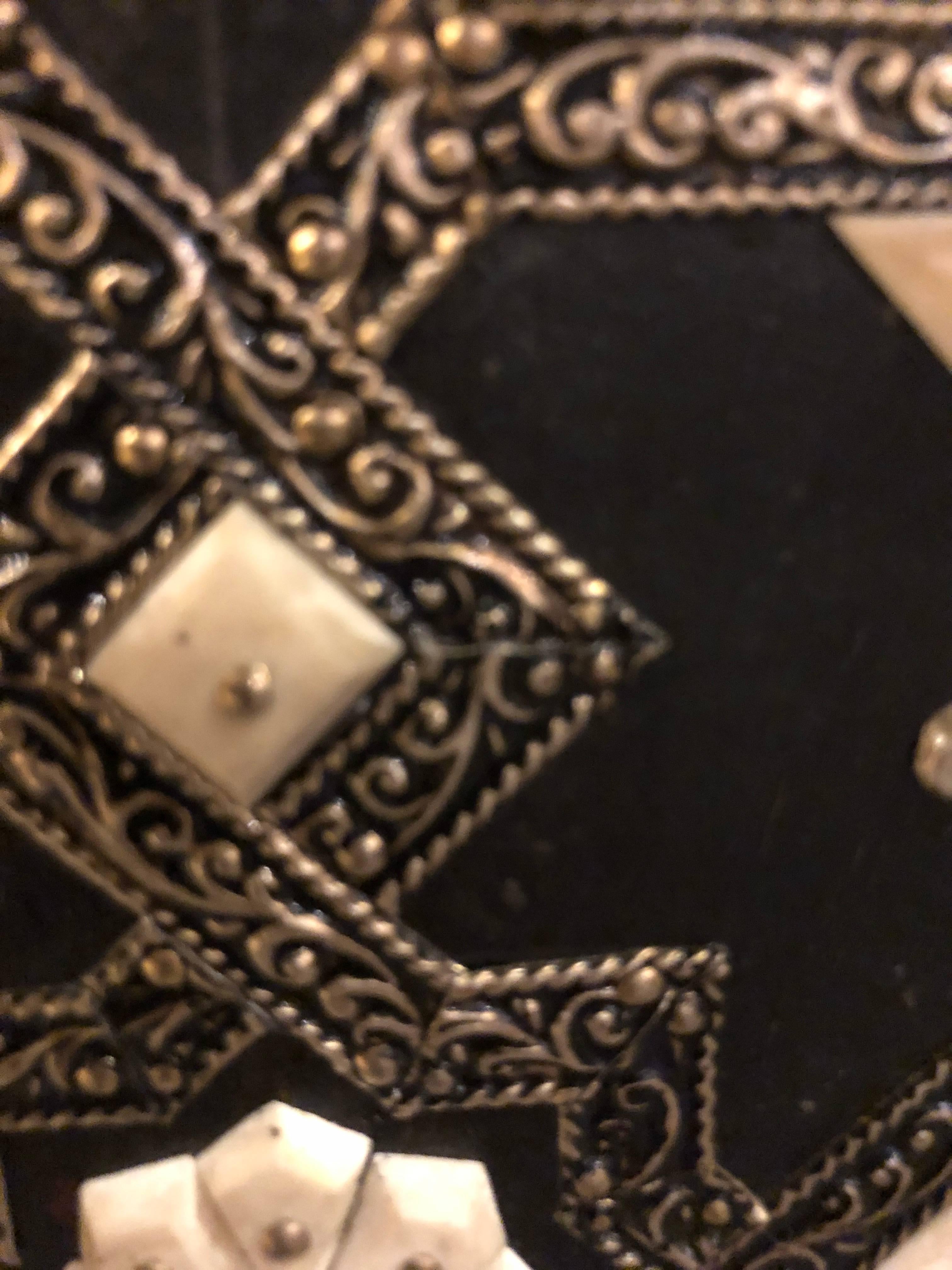 Moroccan Octagonal Camel Bone Side Table 2