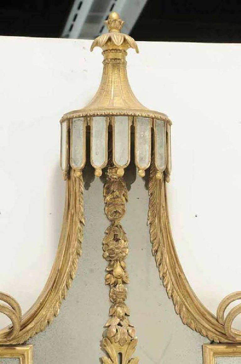 Pair of Early 20th Century Monumental Louis XVI Style Giltwood Console ...