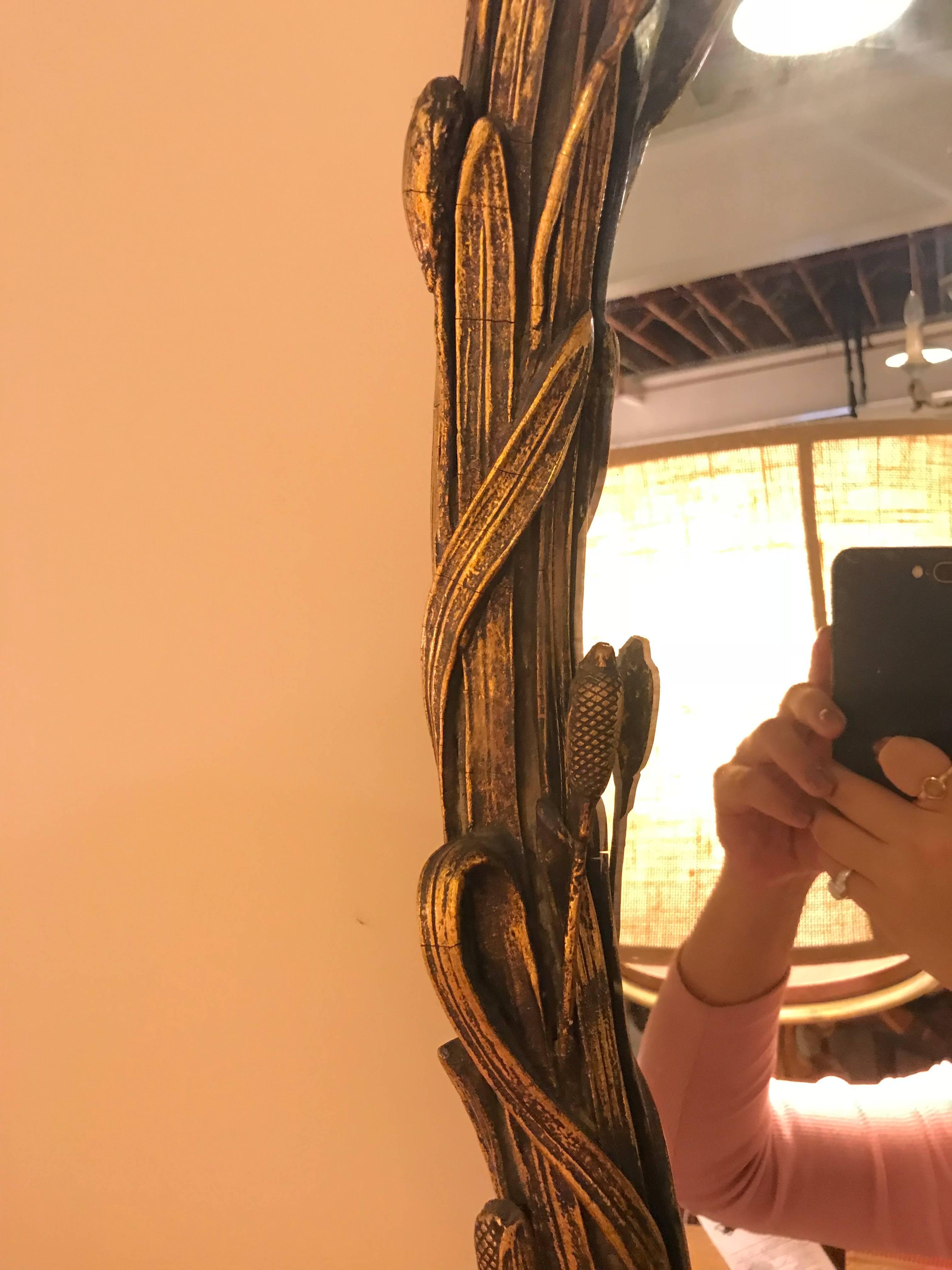 Italian Gilt Gesso and Wood Oval Wall or Console Mirror 4