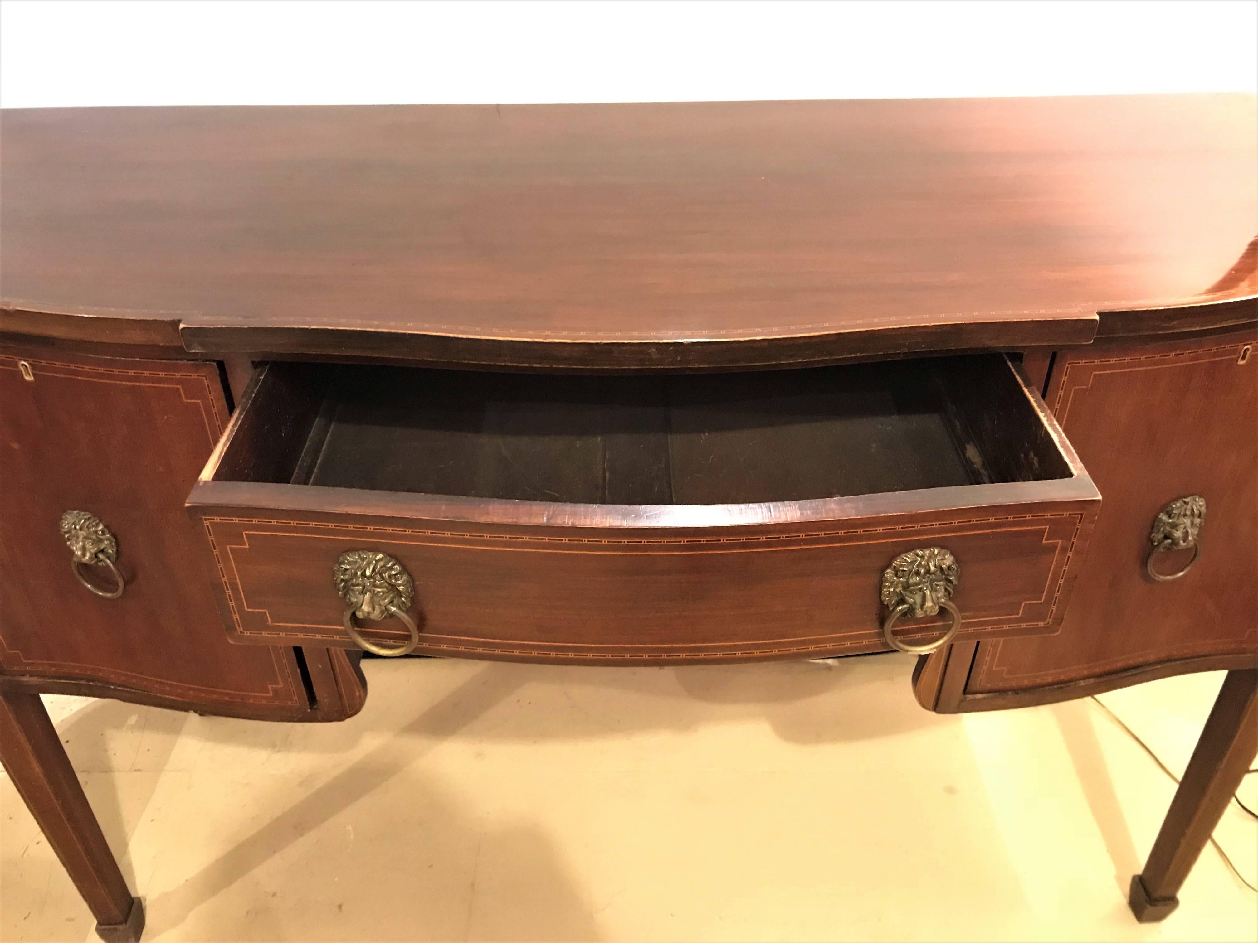 19th Century Georgian Style Sideboard or Server with Inlays 1