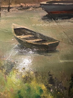 Oil on Canvas Signed Maxwell Stewart Simpson Dated 1956 Row Boots