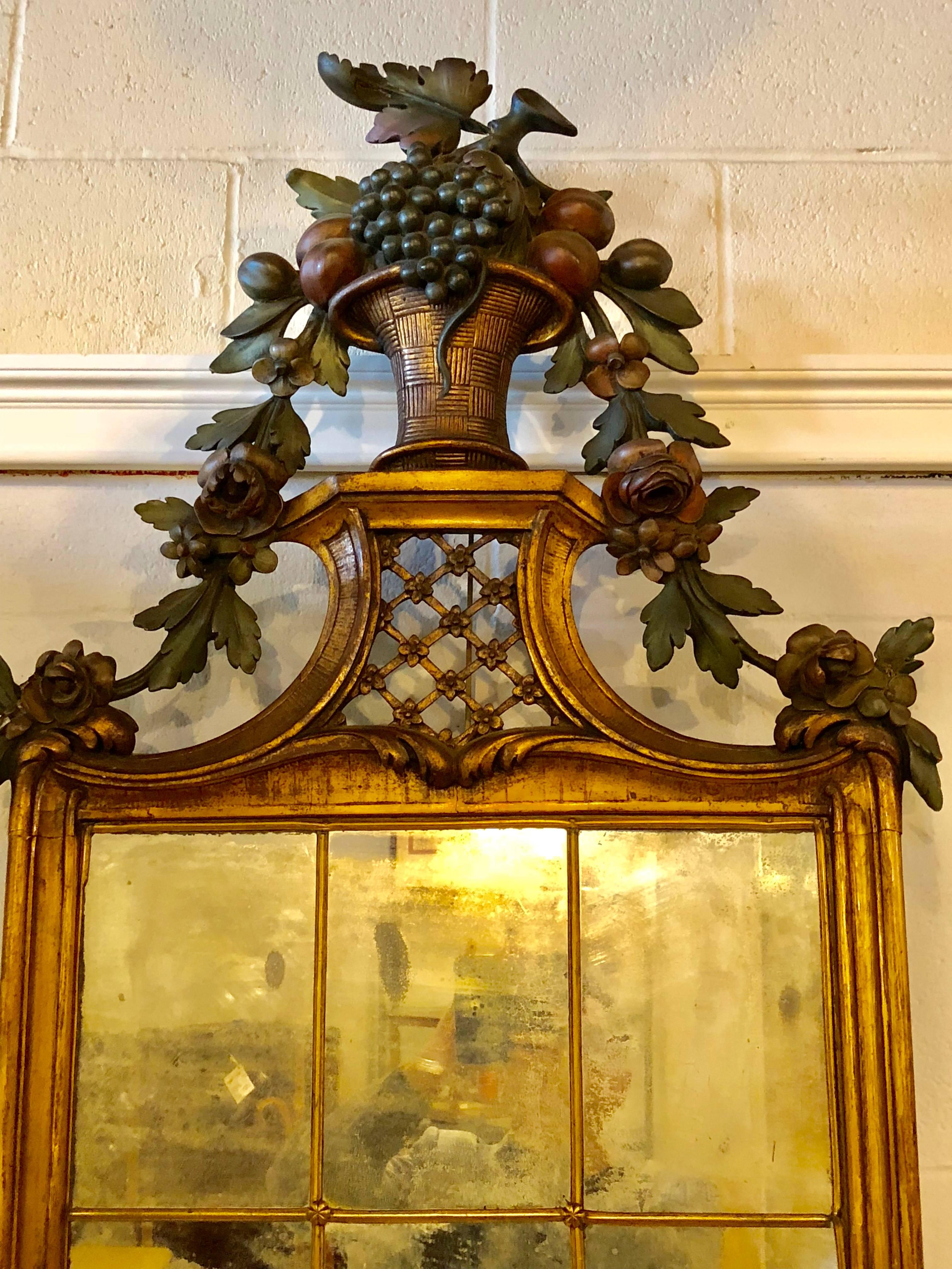European Design, Louis XVI, Wall Mirrors, Giltwood, antiqued glass, 19th C. For Sale 4