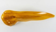 Adam Chesis Floating Wall Shelf, Hand Carved Stained American Ash, 2004