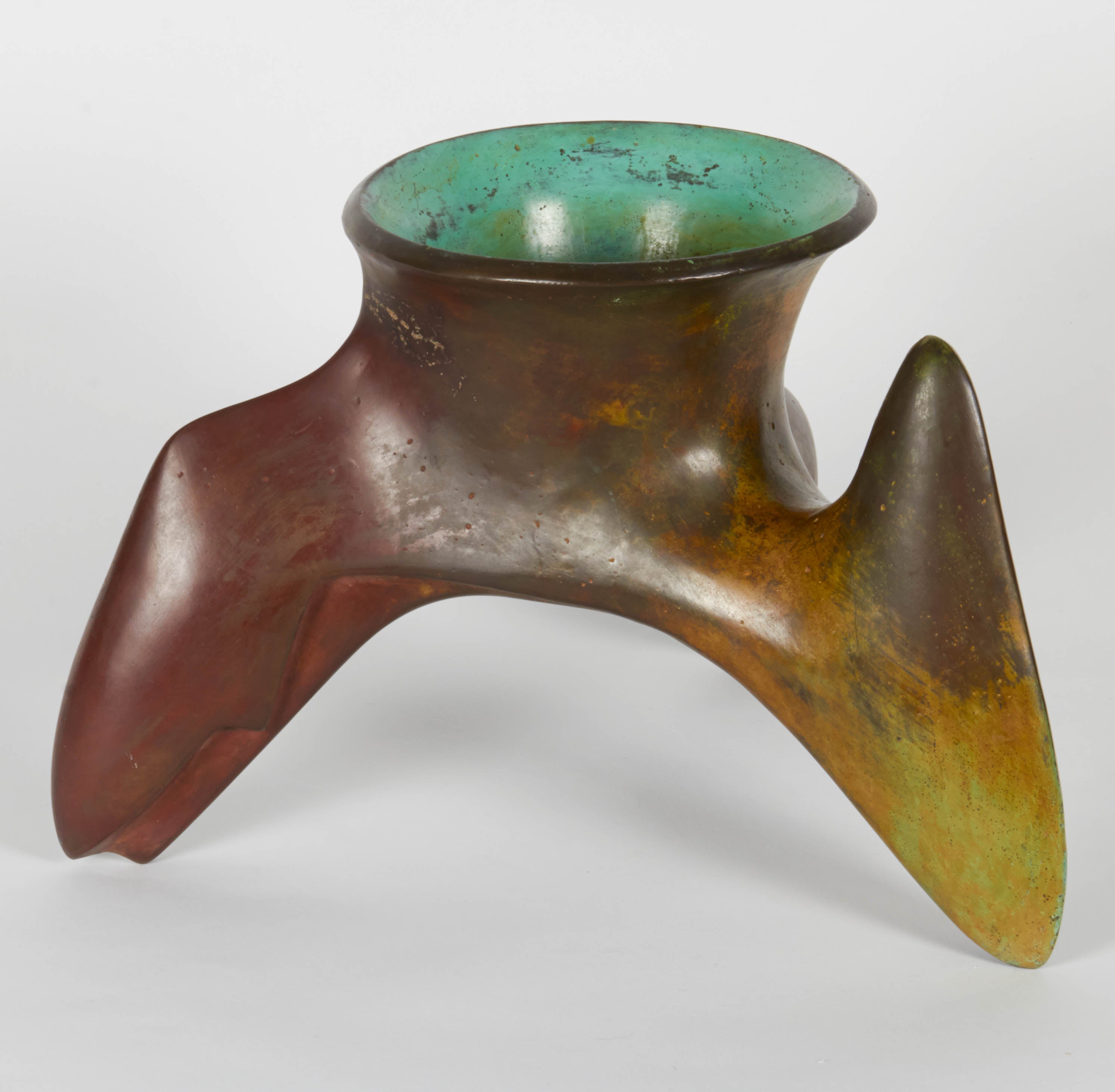 Richard Hirsch Bronze Ceremonial Cup #1A, Tripod Vessels Collection, 1992