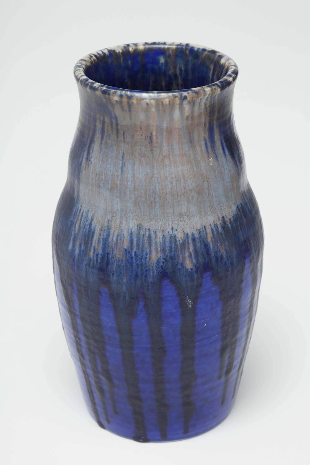 Ruskin Pottery Keramische Vase, glasiertes Steinzeug, 1927 (Britisch) im Angebot