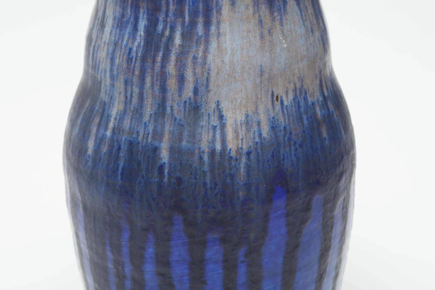 British Ruskin Pottery Ceramic Vase, Glazed Stoneware, 1927 For Sale