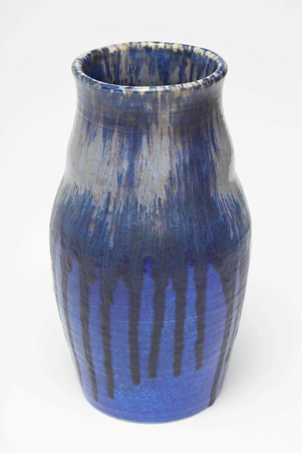 Ruskin Pottery Ceramic Vase, Glazed Stoneware, 1927 In Excellent Condition For Sale In New York, NY