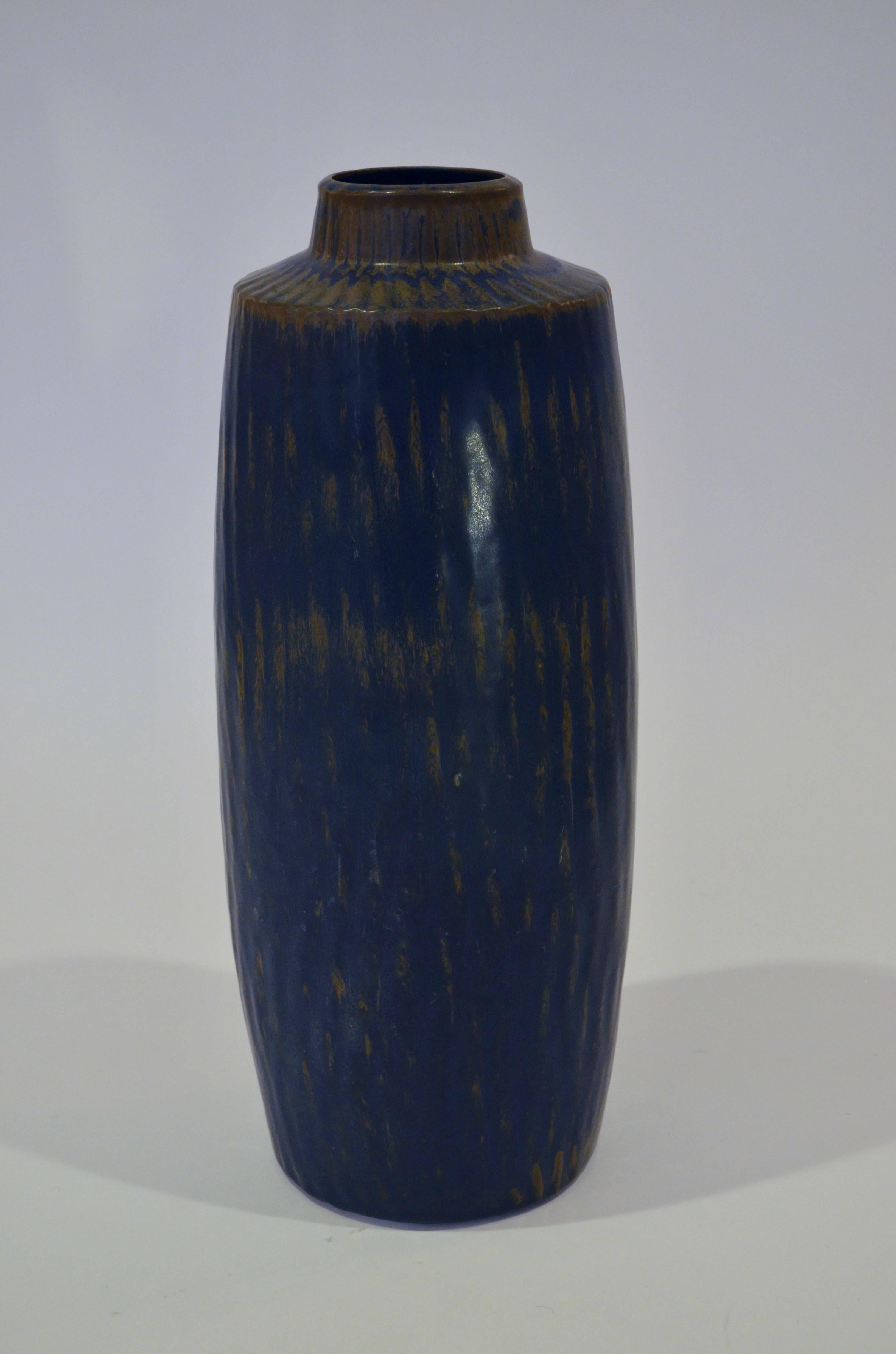 Glazed Mid Century Gunnar Nylund Ceramic Vase, Rörstrand, circa 1950s For Sale