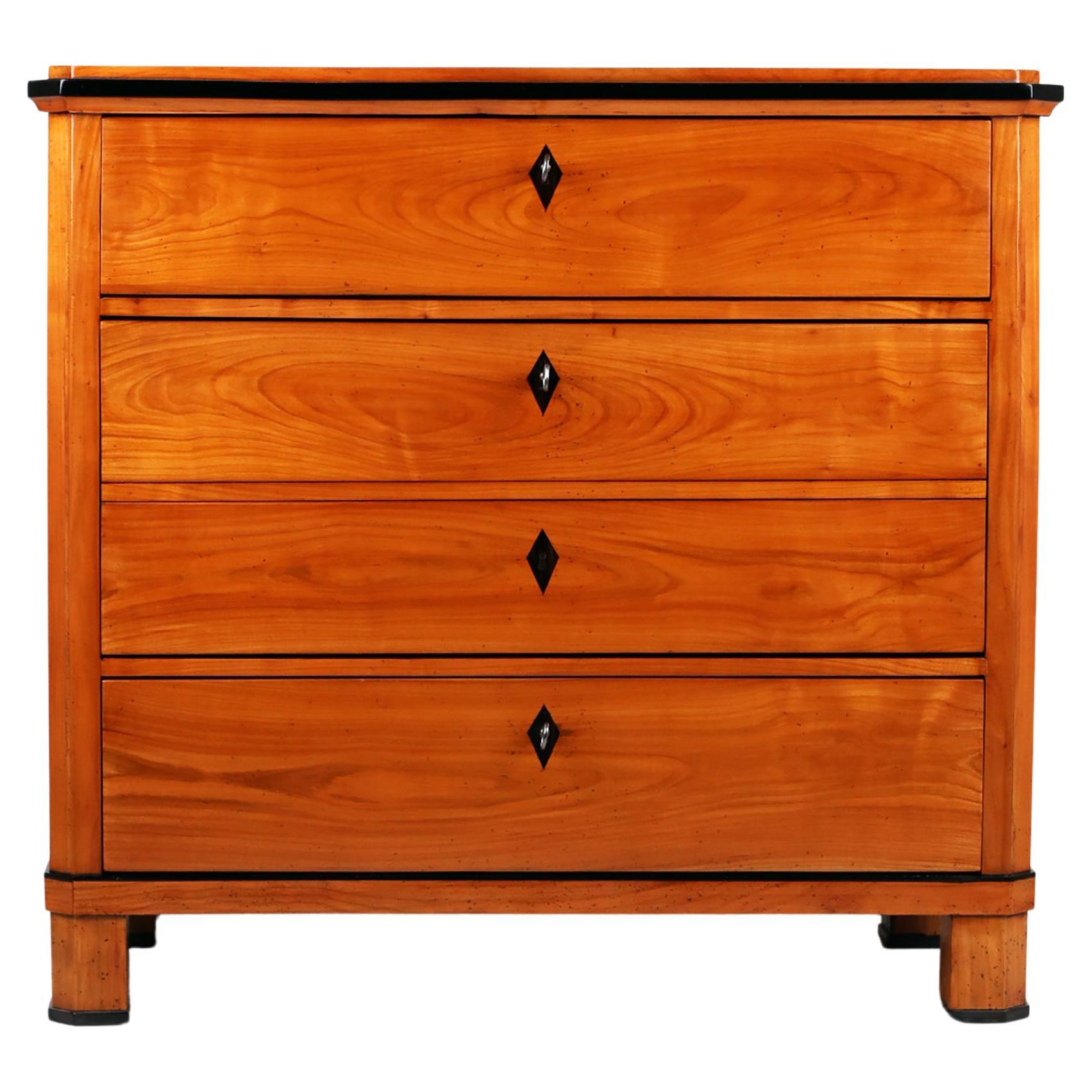 Early 19th Century Biedermeier, Chest of Drawers Cherrywood For Sale