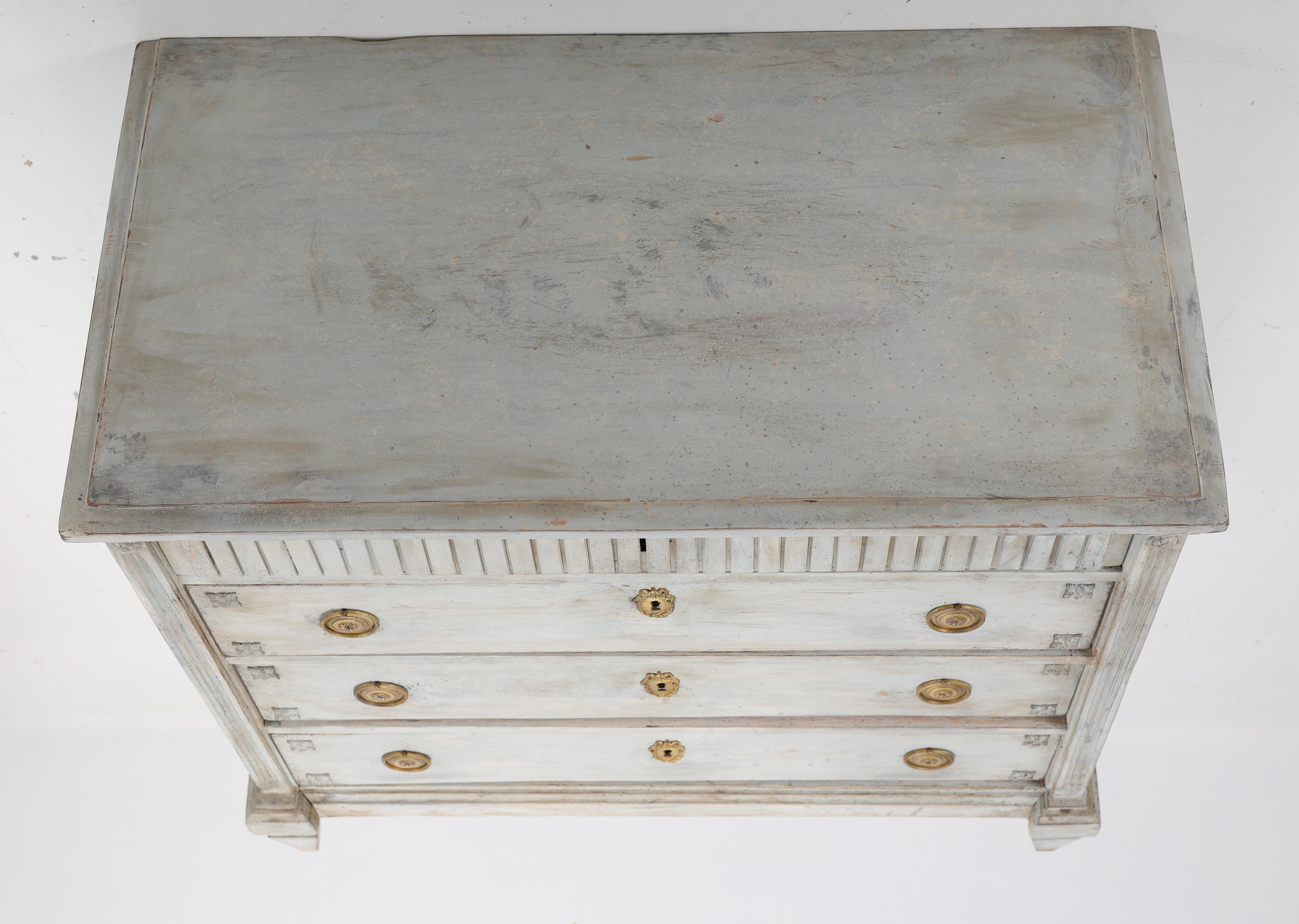 Gustavian Chest of Drawers, Sweden, 19th Century For Sale 8