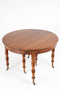 French Extendable Walnut Dining Table. France, circa 1850